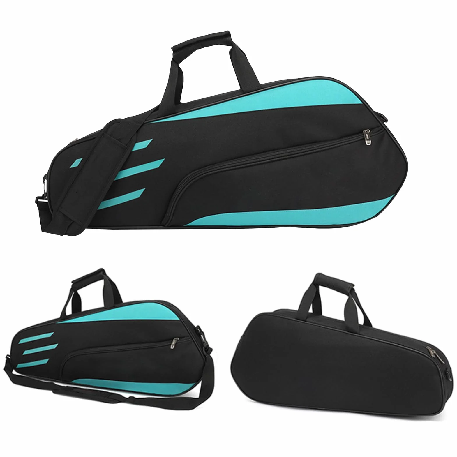 Bolsa Raqueta De Badminton 3 Case Deportiva Cubierta Hombro Protectora Grande Portavasos Resistente Agua Organizador Tenis Portátil Viaje
