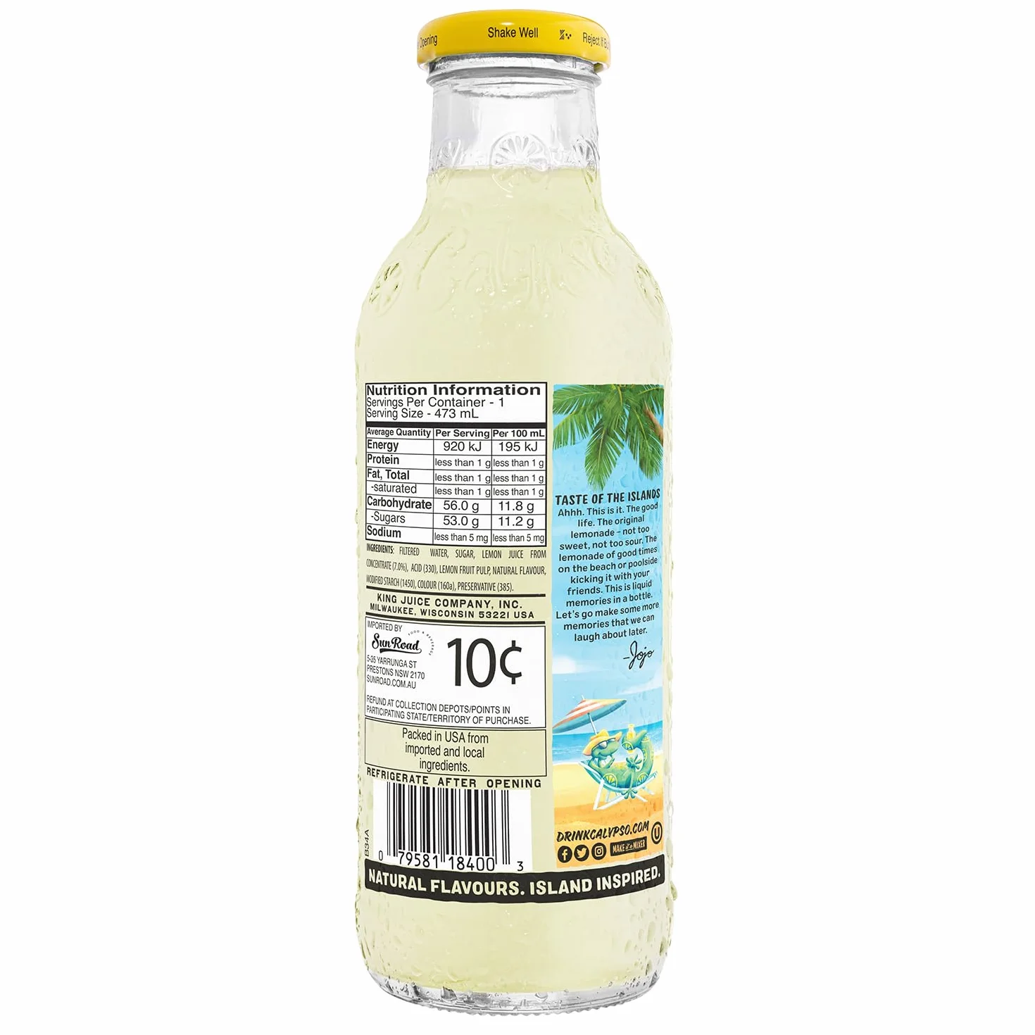 Calypso Original Lemonade 12 x 473ml