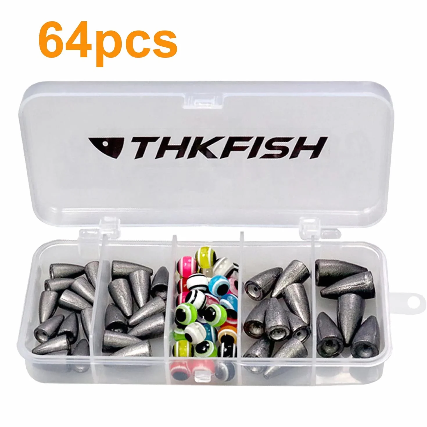 THKFISH Carolina Rig Texas Platform Fishing Accessories Kit 64 piezas