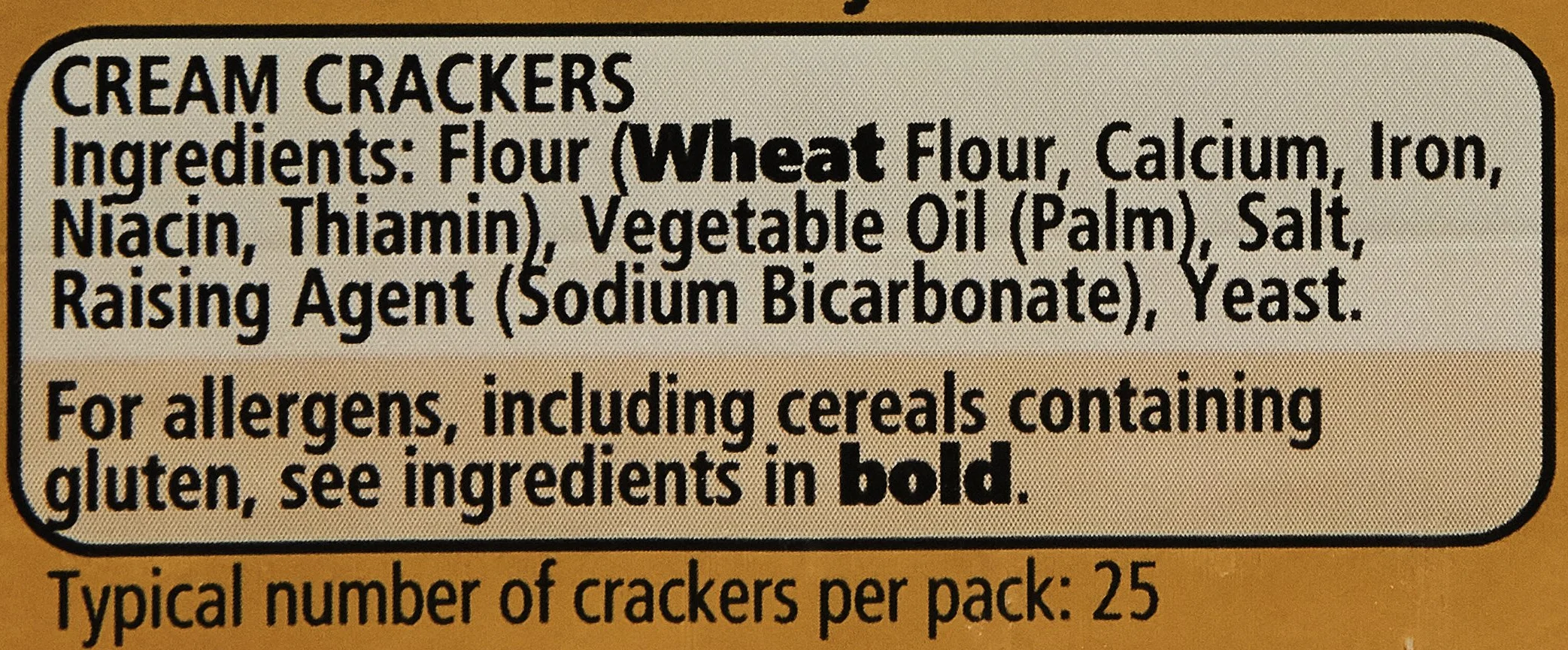 Jacobs Cream Crackers - Pack Size = 1x200g