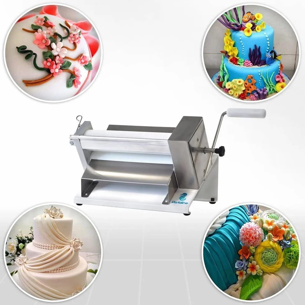 Pastaline Máquina Laminadora de Masa Manual - Laminadora de Fondant Sfogliafacile para Glaseado, Mazapán y Hojaldre | Máquina de Fondant de Fácil Instalación para Hogar o Pequeña Cocina Comercial