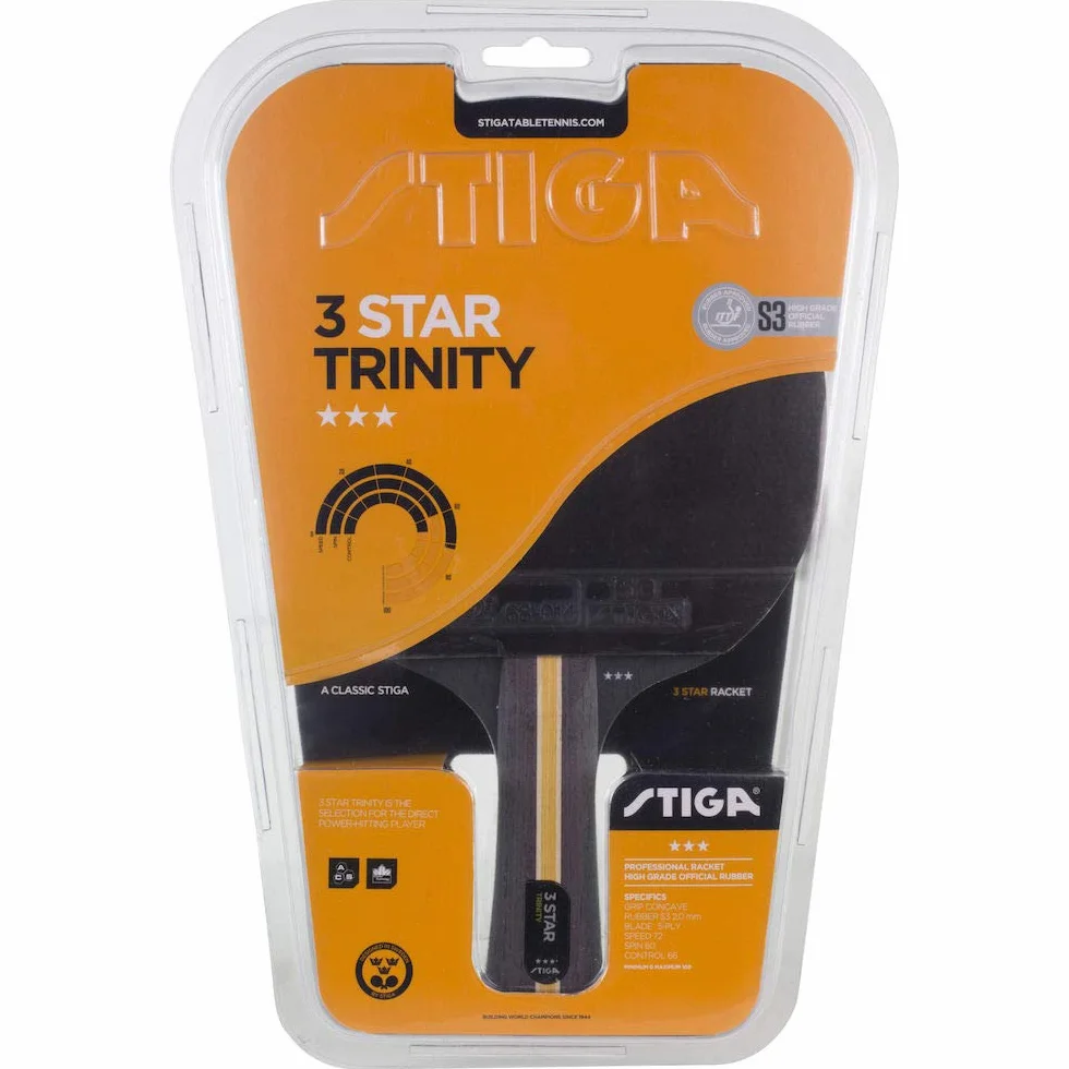 STIGA Trinity Palo de Tenis de Mesa 3 Estrellas Negro/Rojo