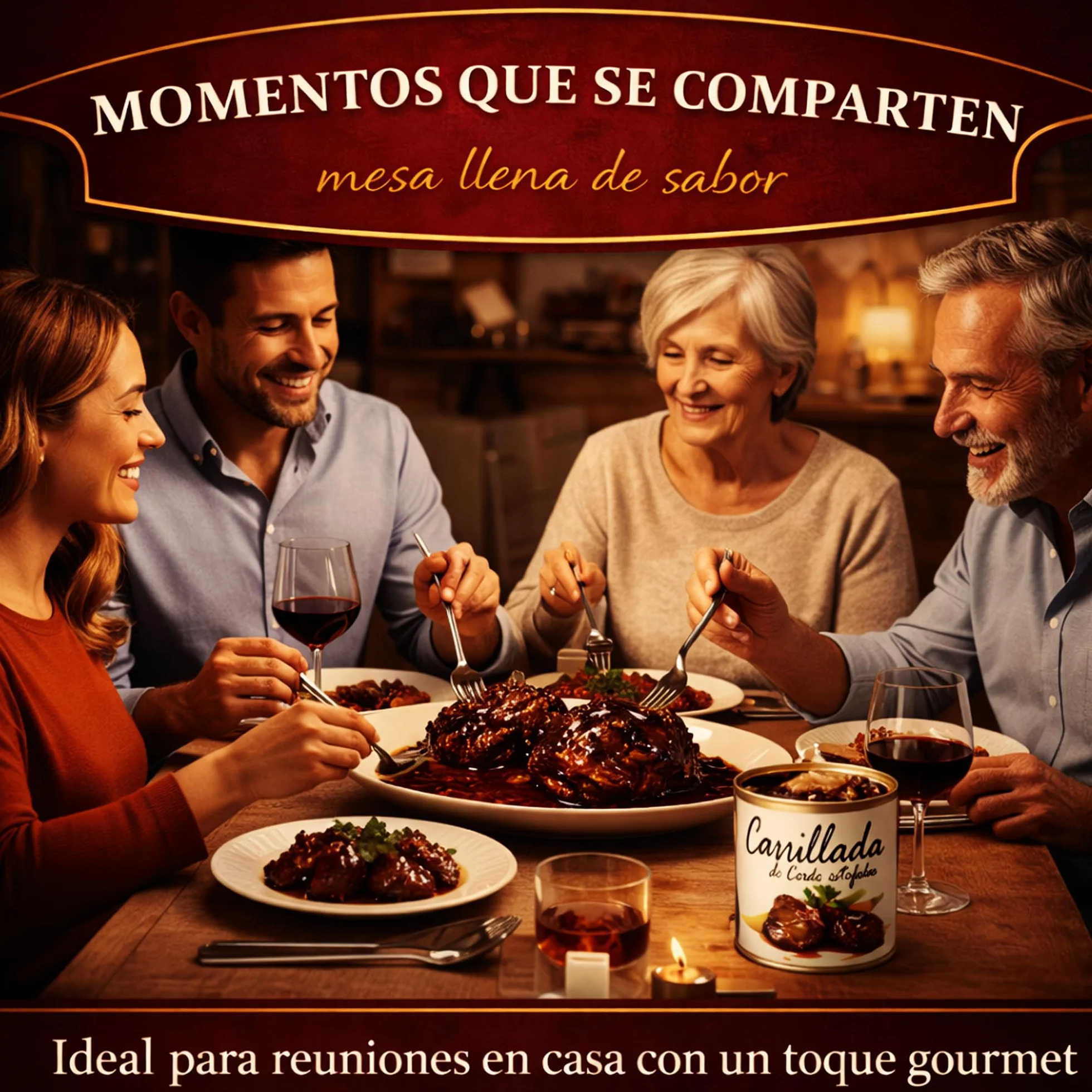 POLGRI Carrilladas de Cerdo Estofadas 800 g Comida Preparada Premium 2 Latas