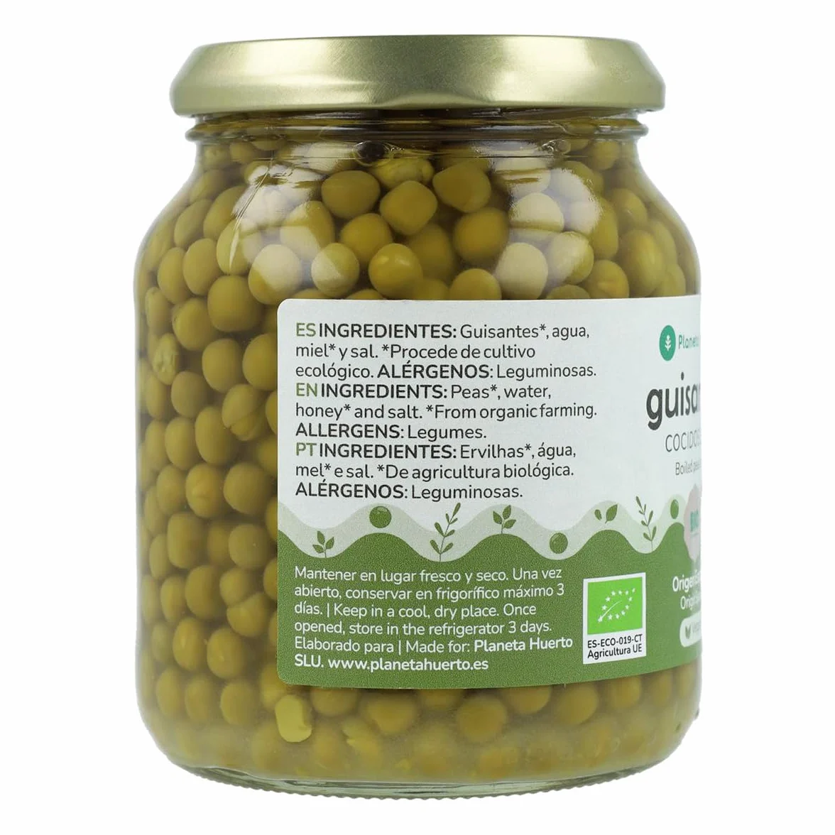 PLANETA HUERTO | Guisantes ECO 320 g - Legumbre Ecológica Rica en Nutrientes y Versátil en la Cocina