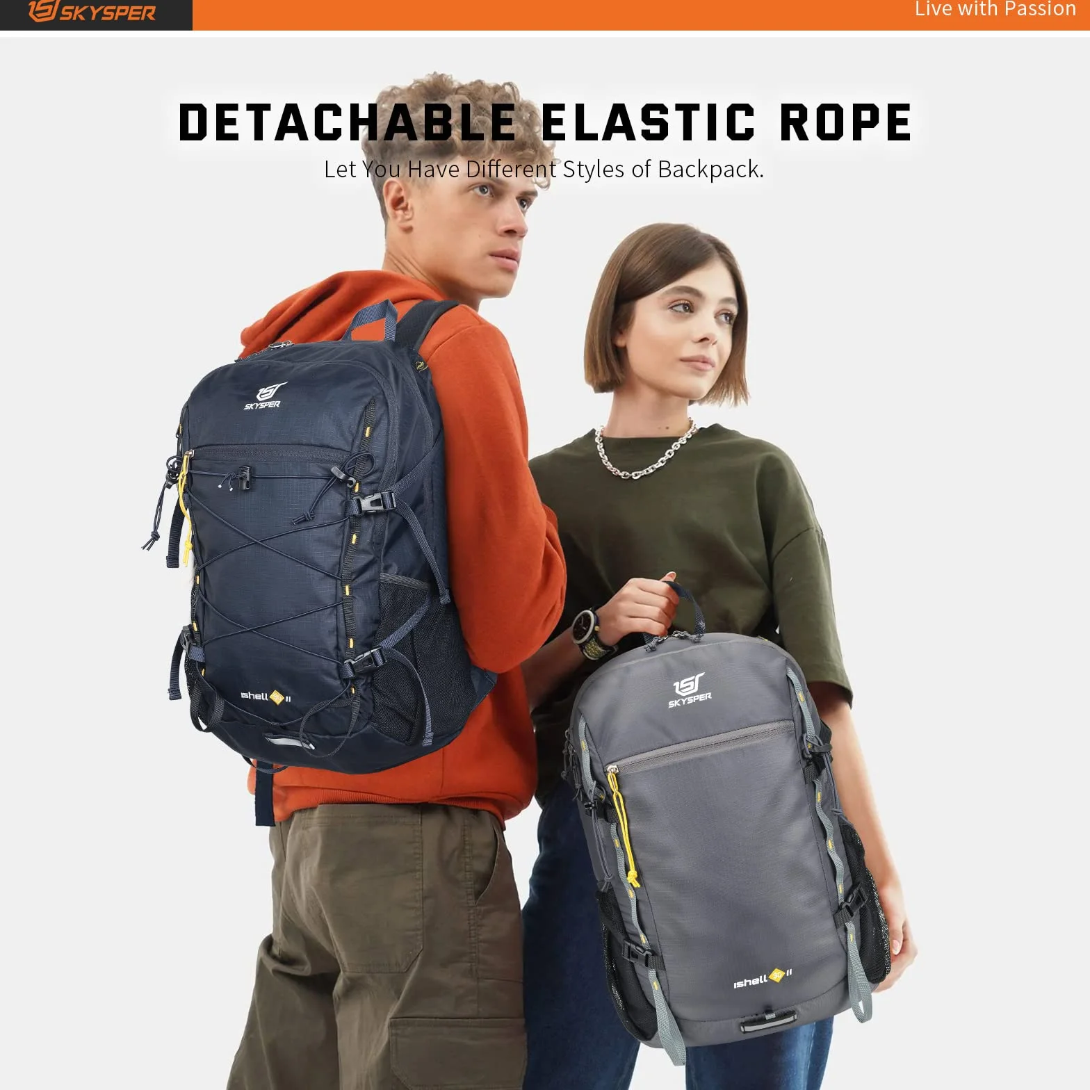 SKYSPER Mochila Plegable Ultraligera 30L de Senderismo Viaje Trekking