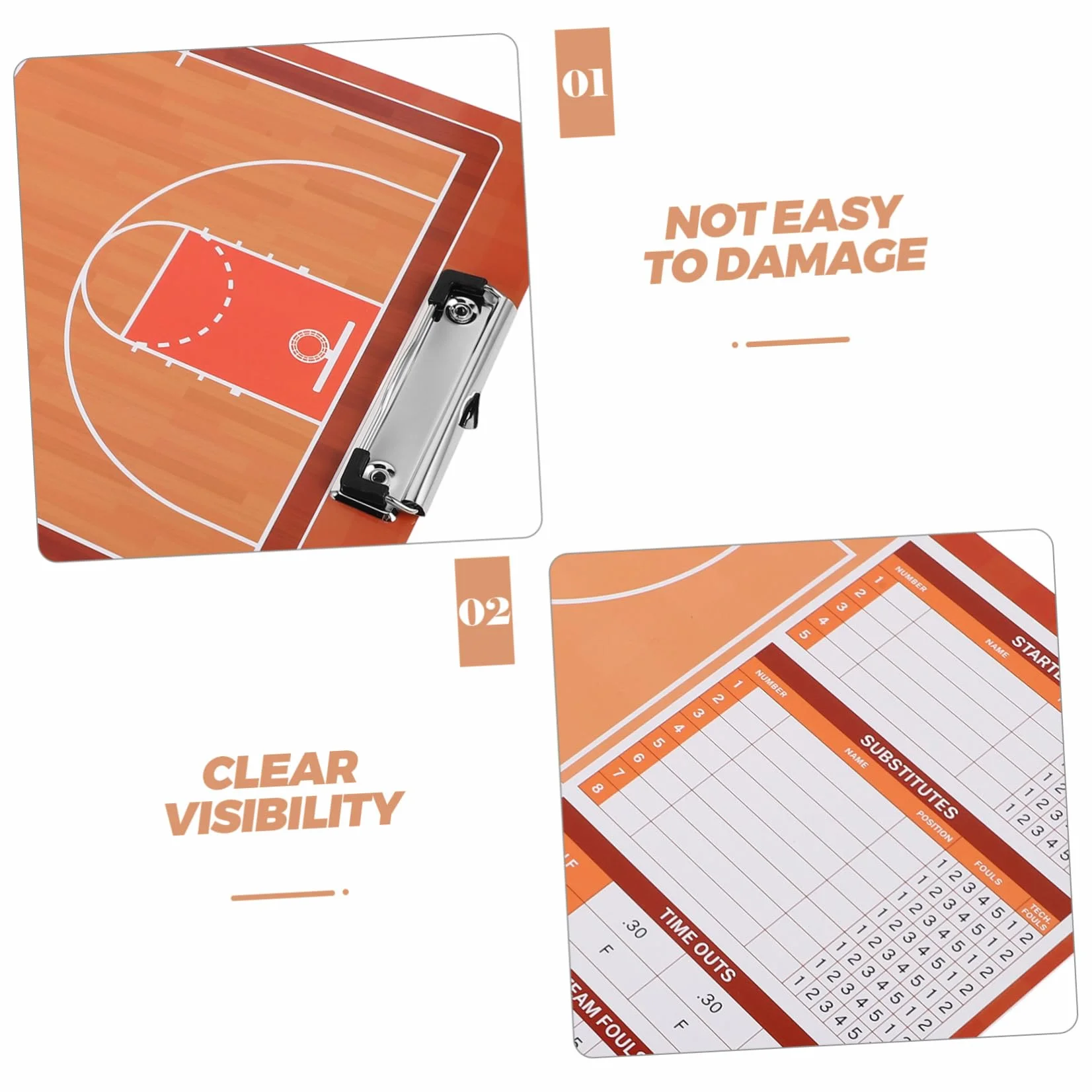 UPKOCH Tablero Baloncesto Entrenador PVC Borrable 40x40 cm Portátil Estrategia