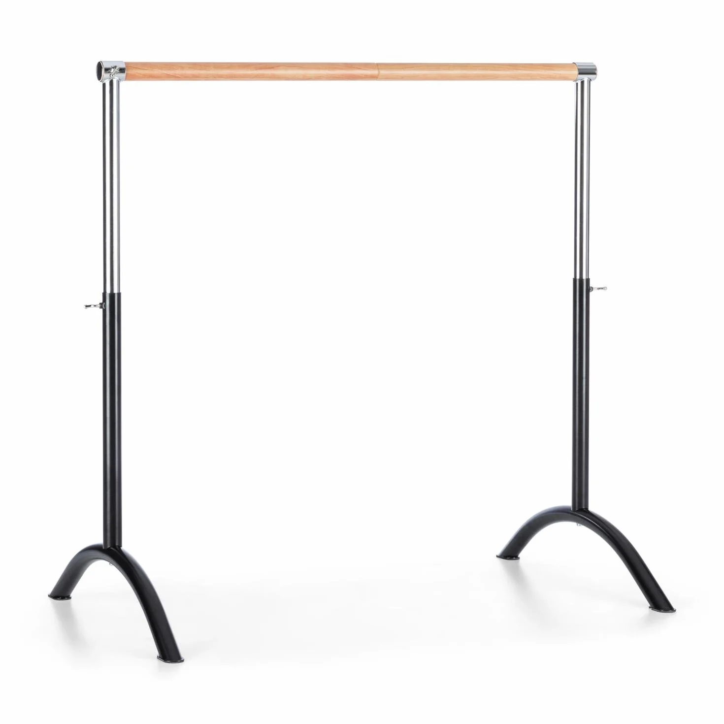 Klarfit Bar Lerina Barra de Ballet Portátil Altura Regulable 70-113 cm Acero con Recubrimiento en Polvo Antideslizante