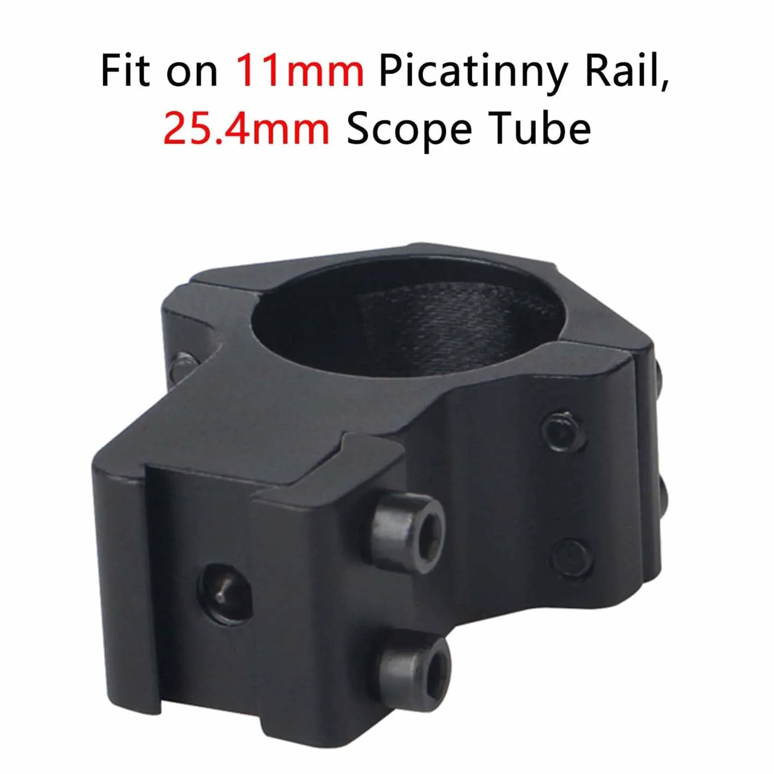 Perfil táctico de Anillo de 25.4 mm Adaptador de Anillos de Montaje con rieles de 11 mm para Caza Airsoft