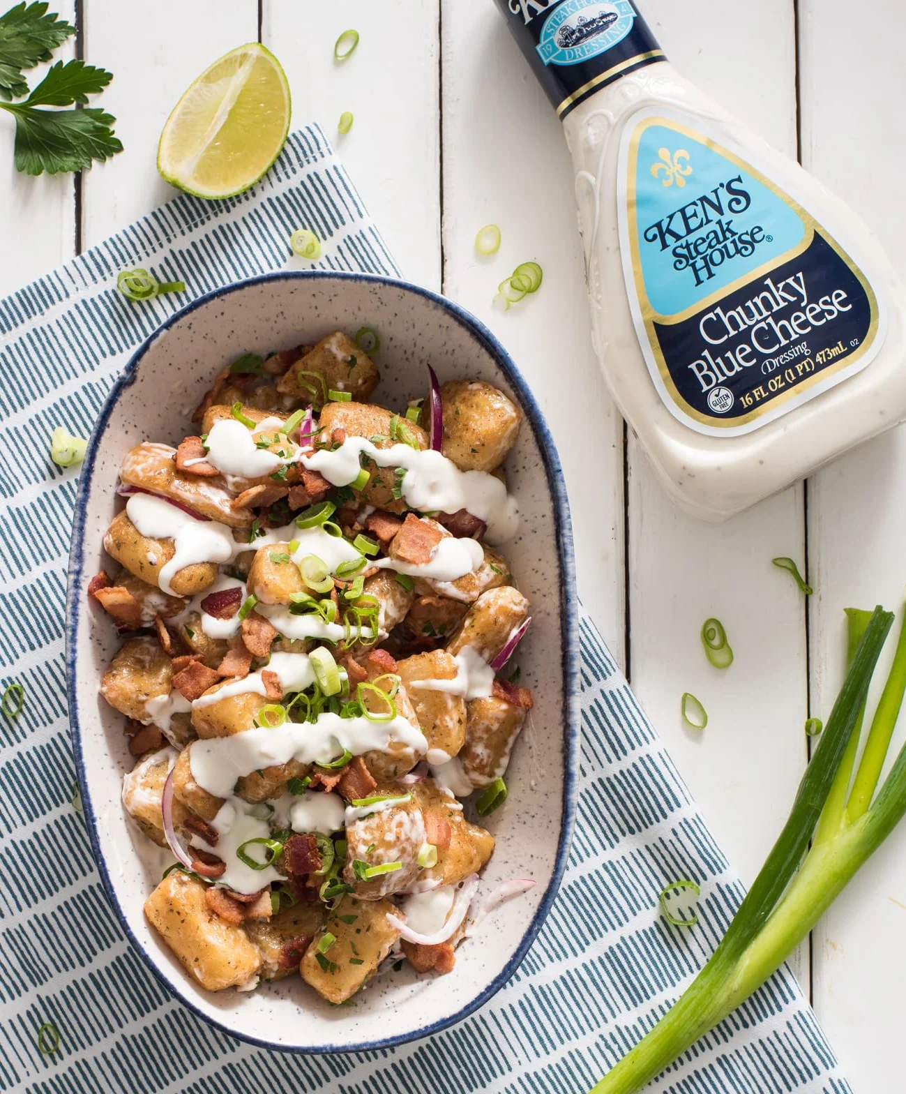 Ken's Steak House Lite Chunky Blue Cheese Dressing (2 Pack)