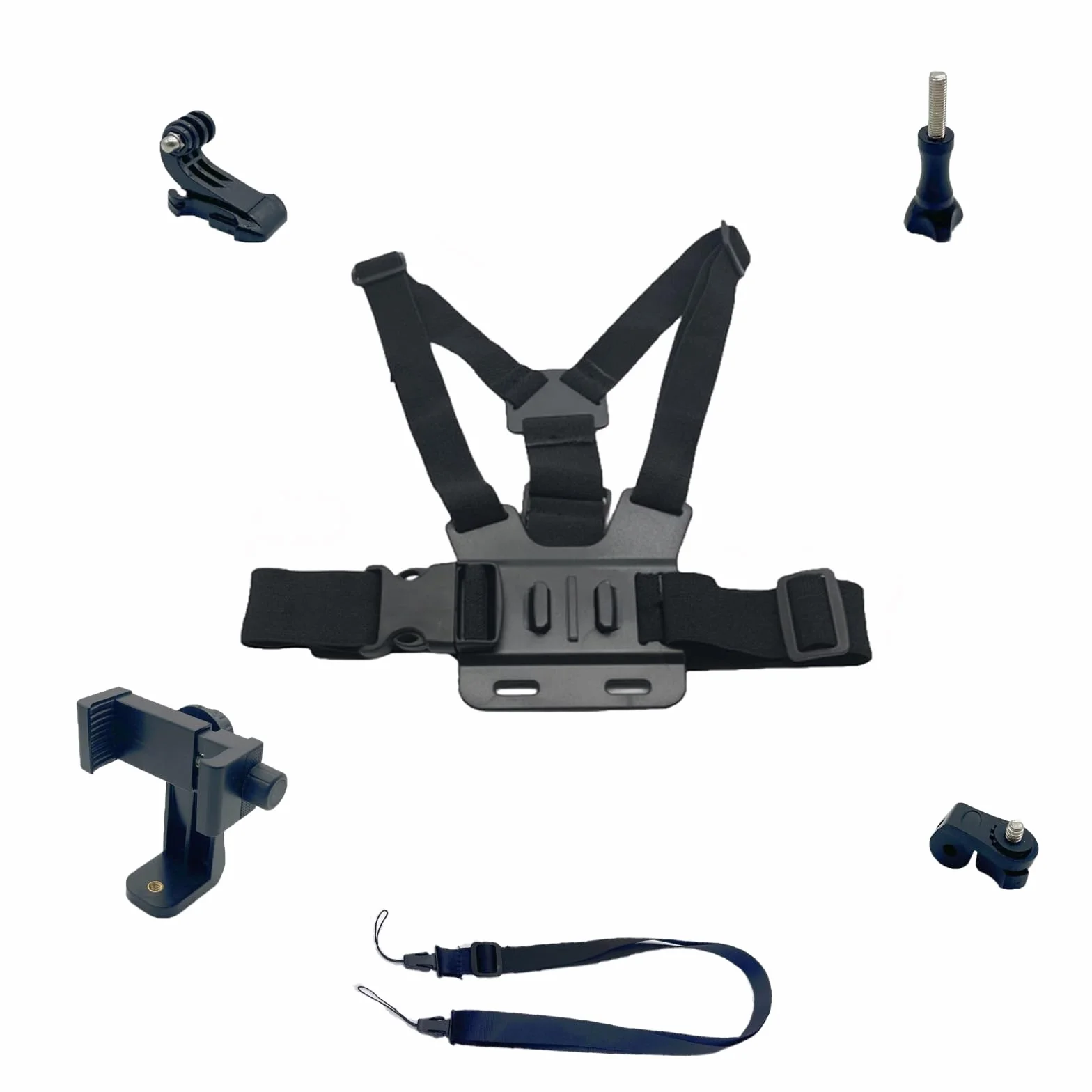 Soporte Móvil Pecho, Pechera para Grabar con Arnés Montaje Correa Compatible GoPro Hero 10 Hero 9 Cámara