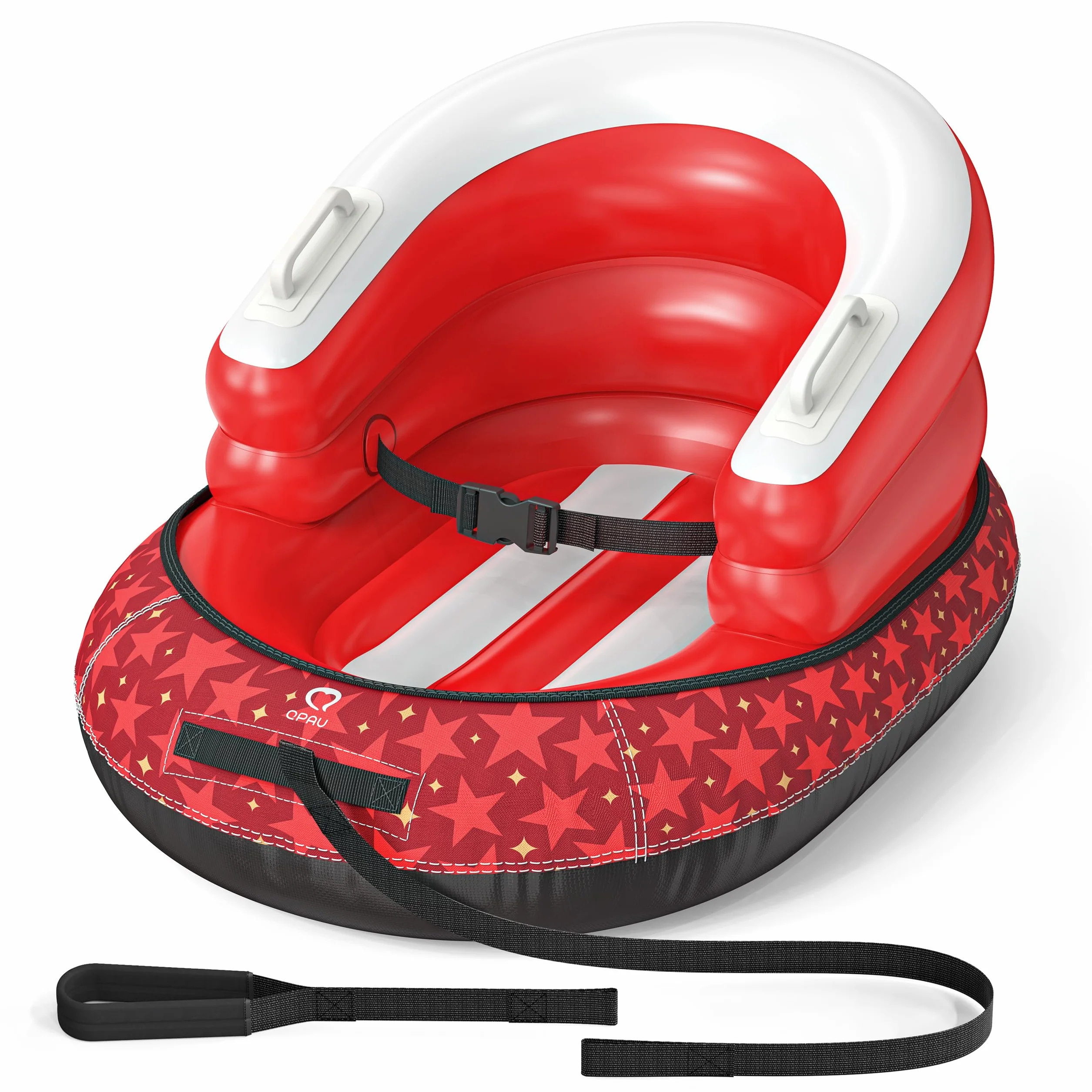 QPAU Trineo Inflable para Bebés y Niños - Air Sleigh de Invierno con Funda de Lona y Correa de Remolque