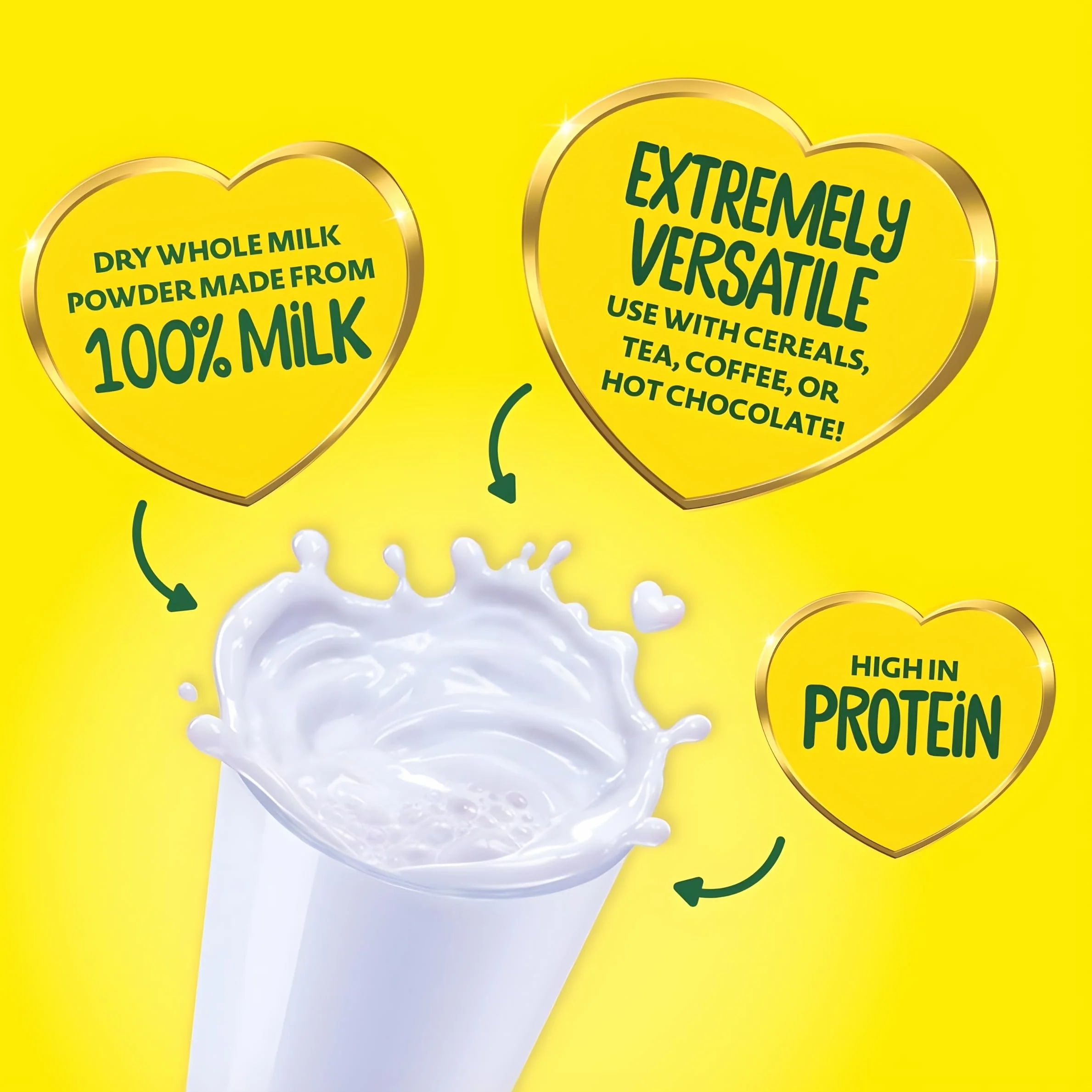 Nestlé NIDO Leche en Polvo Entera Instantánea 2,5kg Alto Contenido en Proteínas y Calcio