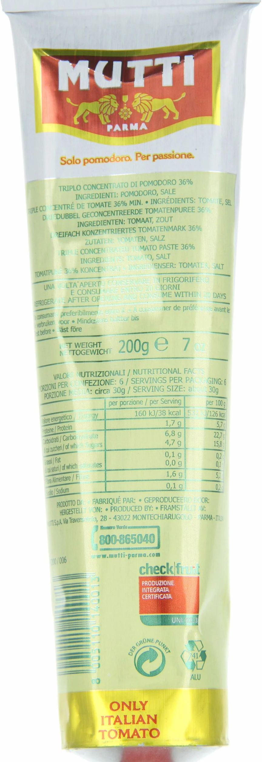 Mutti Concentrado de Tomate 200 g