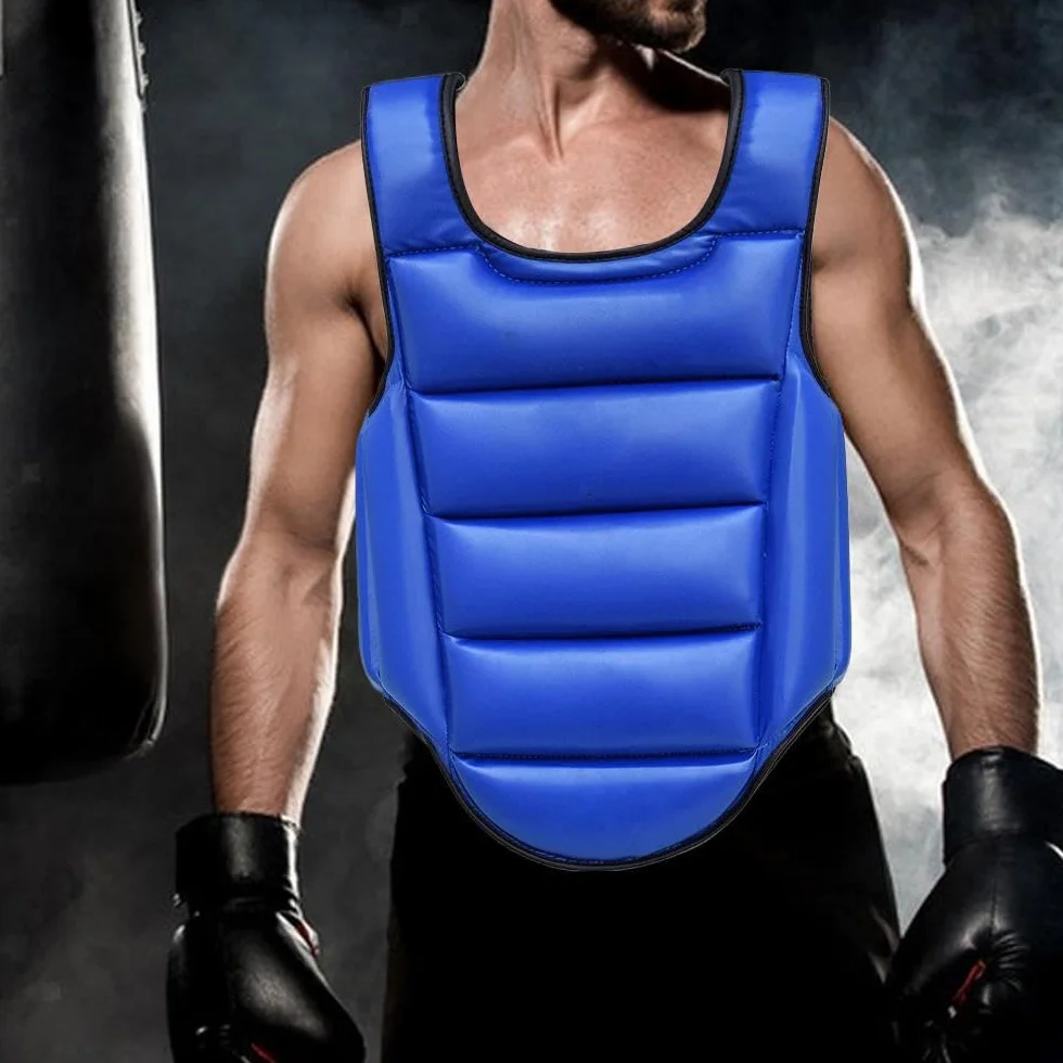 Protector de cuerpo de boxeo, almohadilla rellena de esponja, escudo ajustable para kickboxing MMA Muay Thai