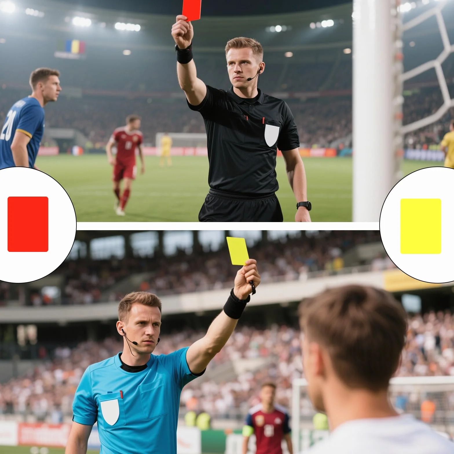 Kit de Tarjetas de Árbitro para Fútbol con Silbato y Hojas de Resultados