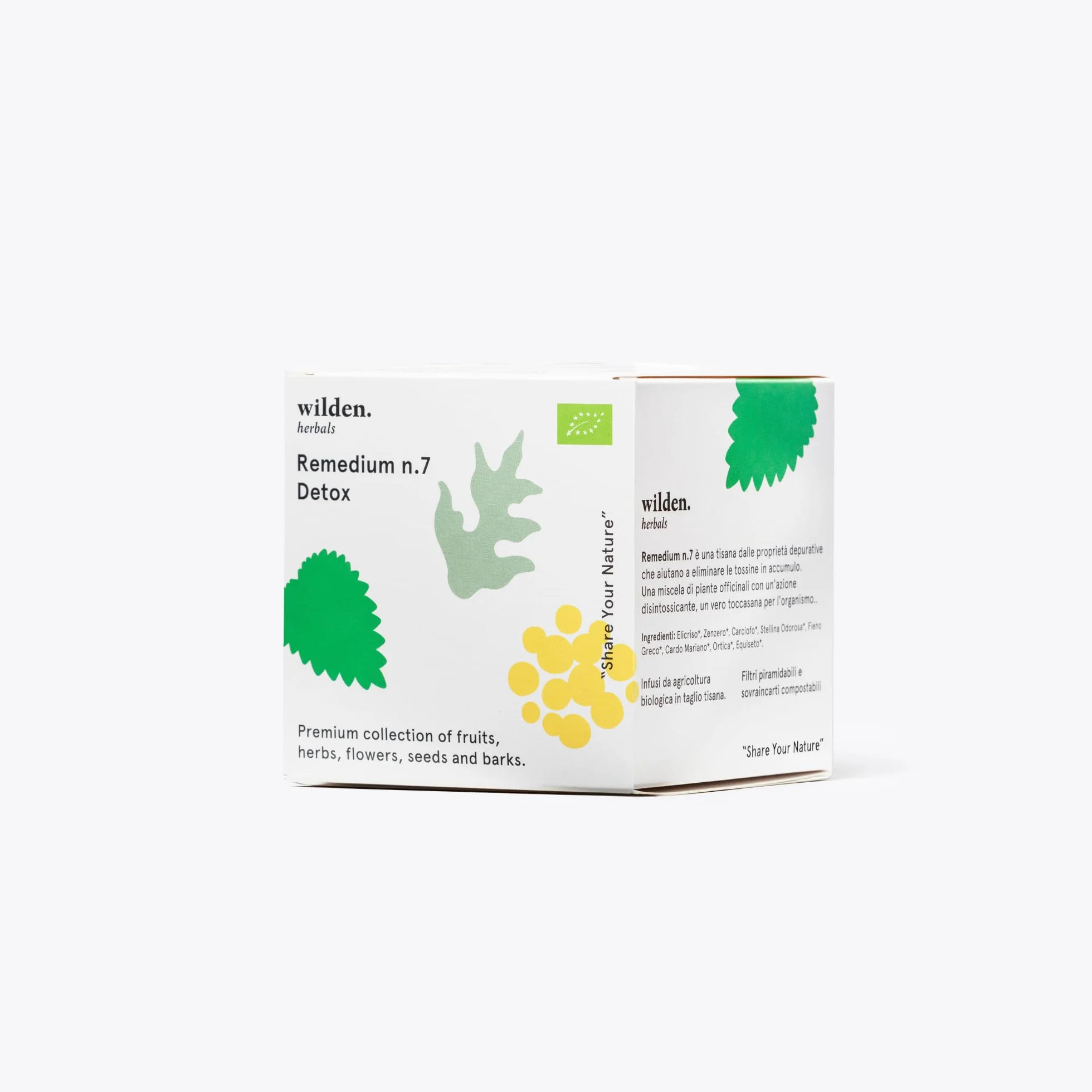 Wilden Herbals Remedium n.7 Detox - Té de Hierbas Depurativo - Mezcla de Hierbas Detoxificantes para Eliminar el Exceso de Toxinas - 10 Bolsitas