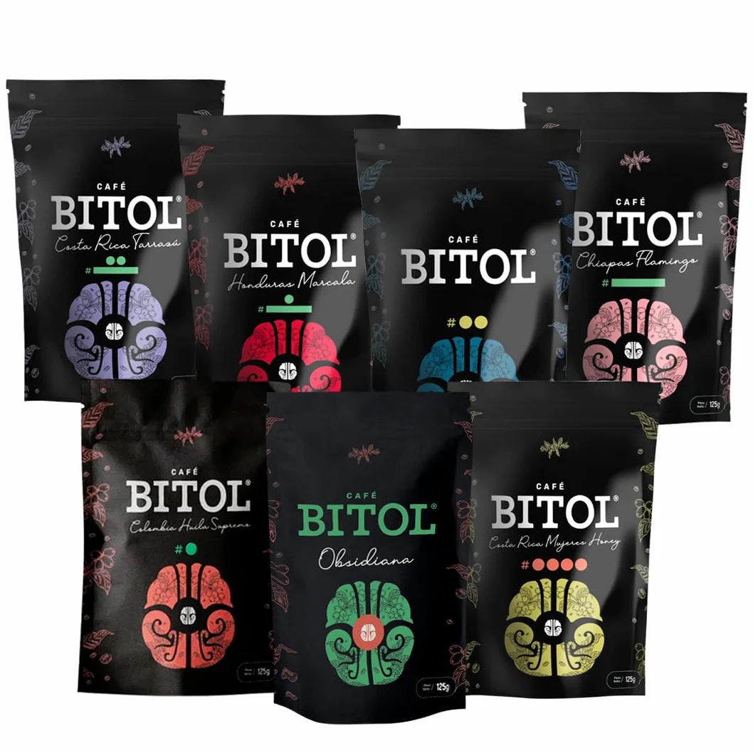 Pack Transformación | Pack K'UU | 7 Cafés de Especialidad 125 g c/u | Costa Rica, Guatemala, Honduras, Cuba y Colombia | 100% Arábica, Origen Controlado | Aromas Envolvente | Pureza y Equilibrio