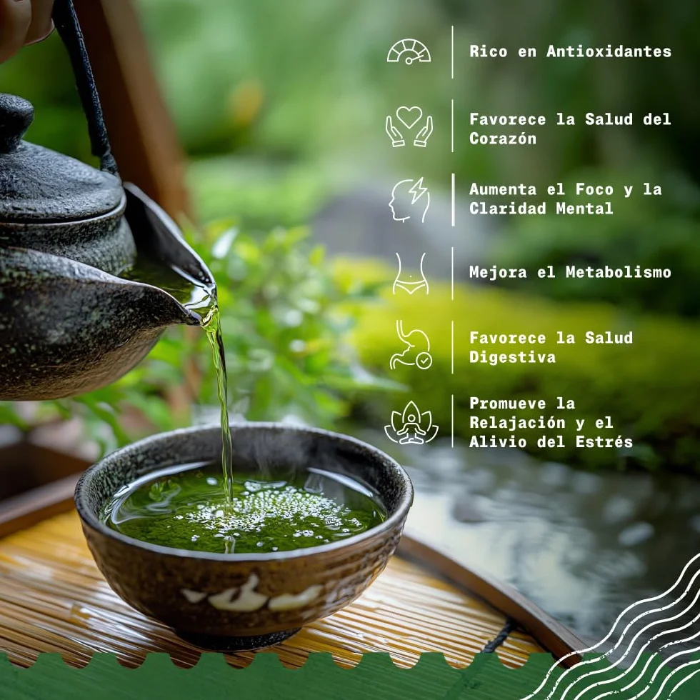 NaturaleBio Té Verde Sencha Japonés Orgánico - Upper Grade - de 200g. Bio, Natural y Puro, Té Verde en Hojas de la Primera Cosecha, cultivado en Japón. Organic Japanese Sencha Green Tea.