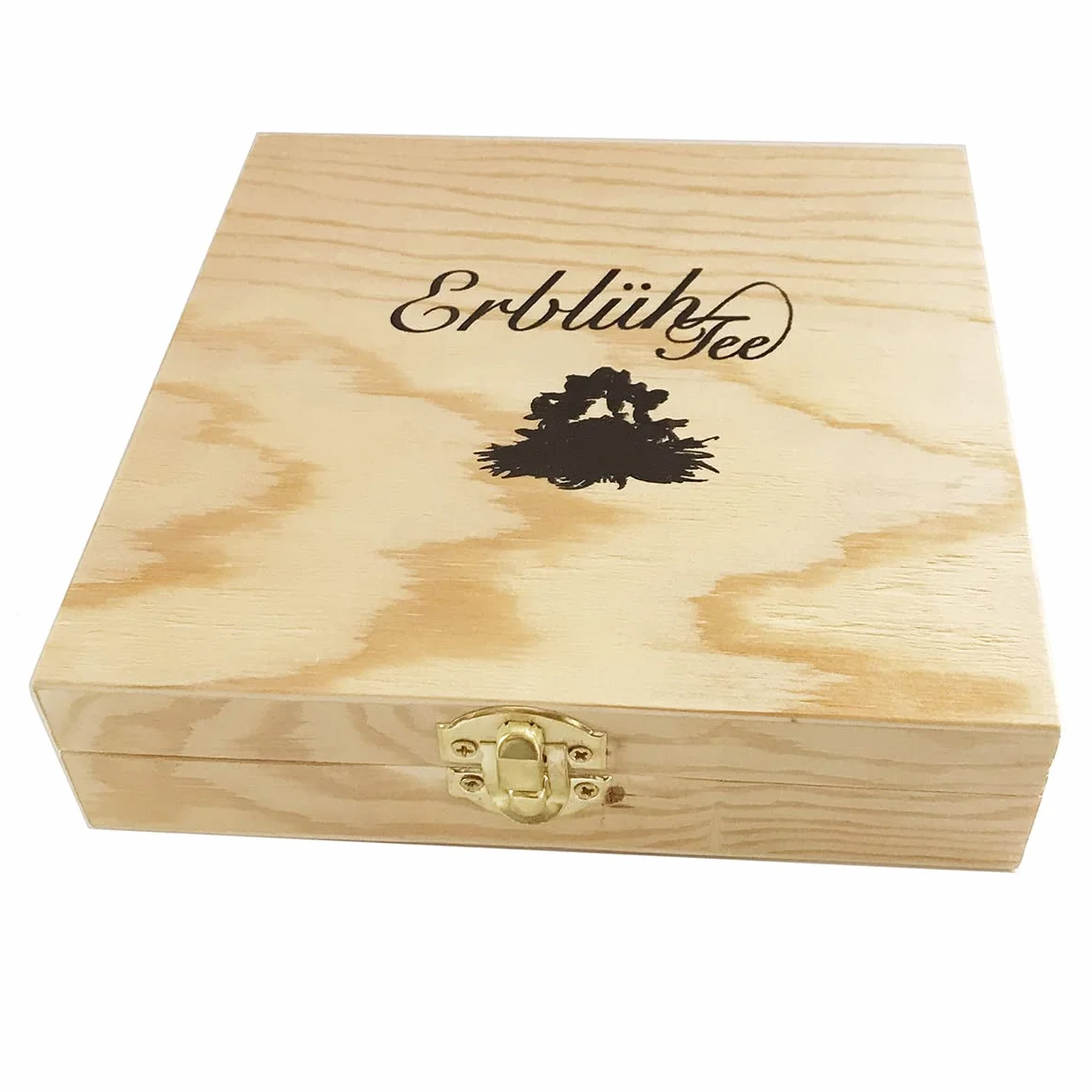 Creano Flores de Té Verde 12 uds – Cofre de Madera Premium – 6 Variedades de Té Verde Frutal – Regalo Elegante para Amantes del Té