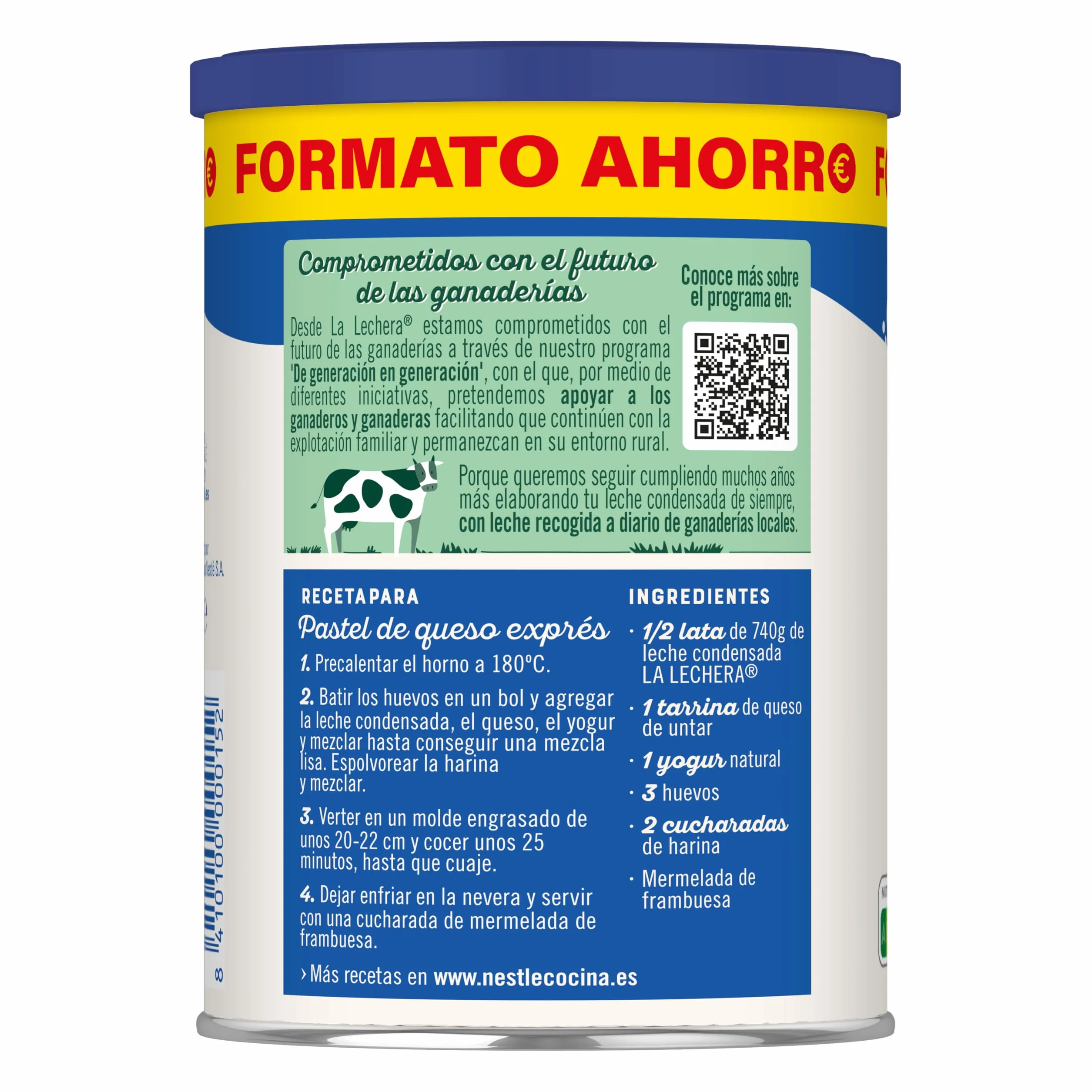 Nestlé La Lechera Leche Condensada Original Entera Abre Fácil 740 g Paquete 12