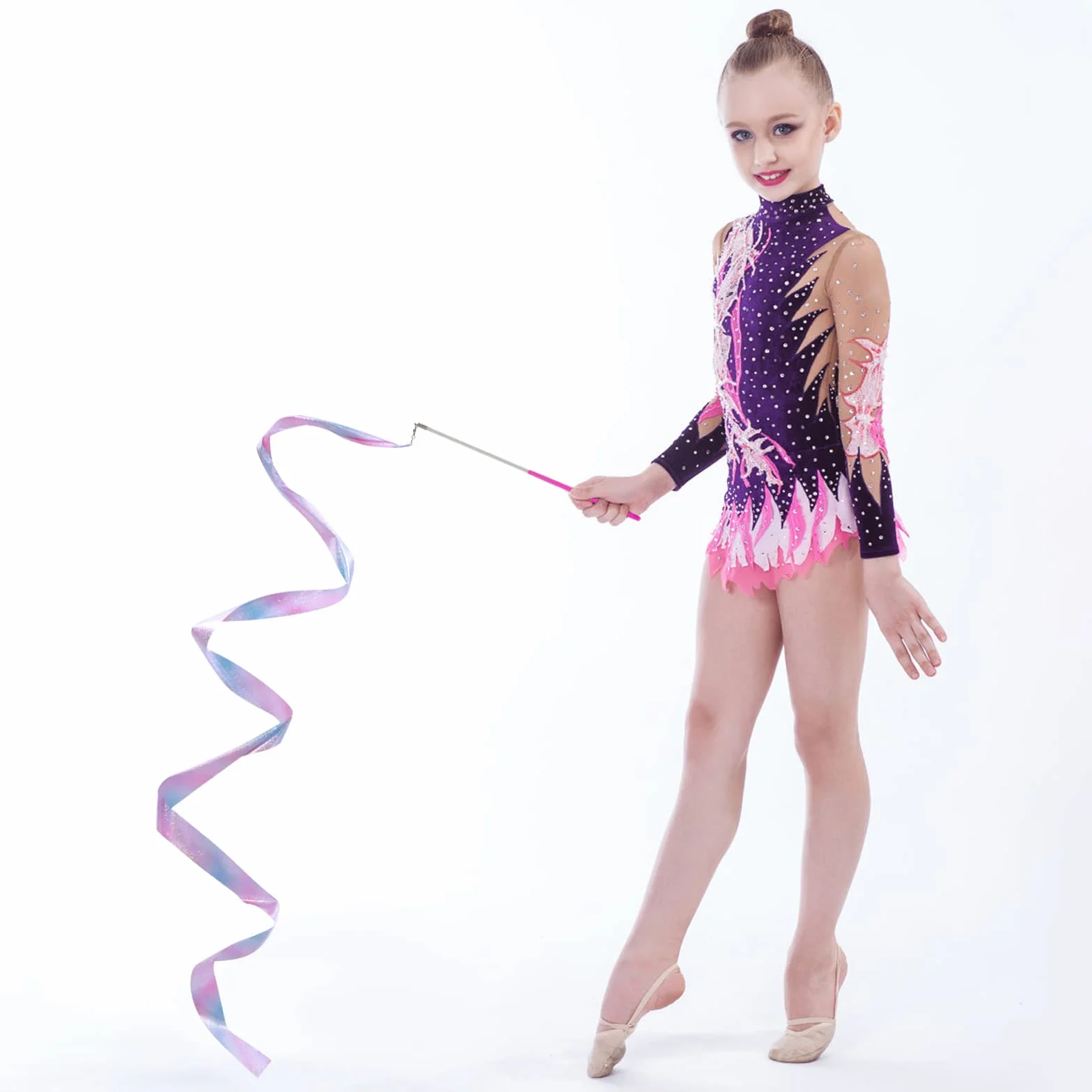 Cintas de baile rítmico 78.7 pulgadas, varita de bailarina para gimnasia artística, circo y carnaval