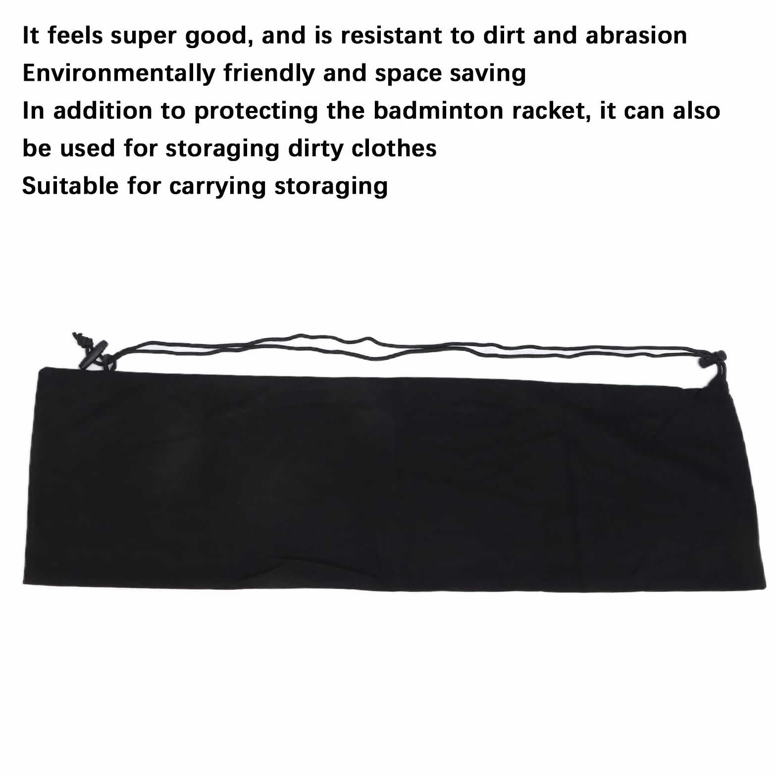 Funda para raquetas de bádminton de franela ecológica