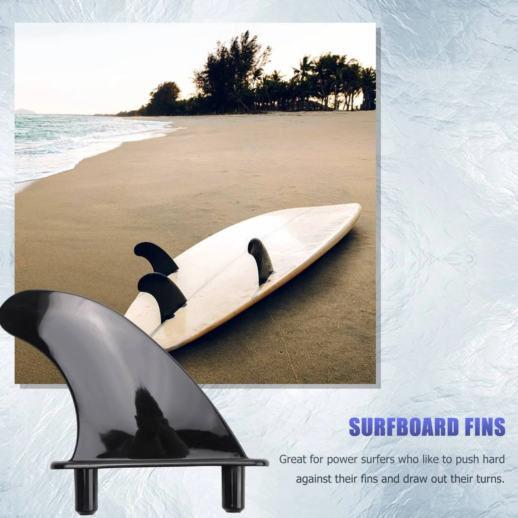 Juego de 3 aletas para tabla de surf Softboard