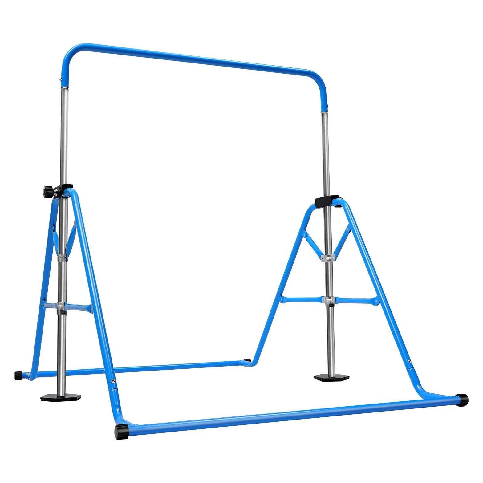 Barra de gimnasia para niños ajustable 5 alturas 100 kg azul