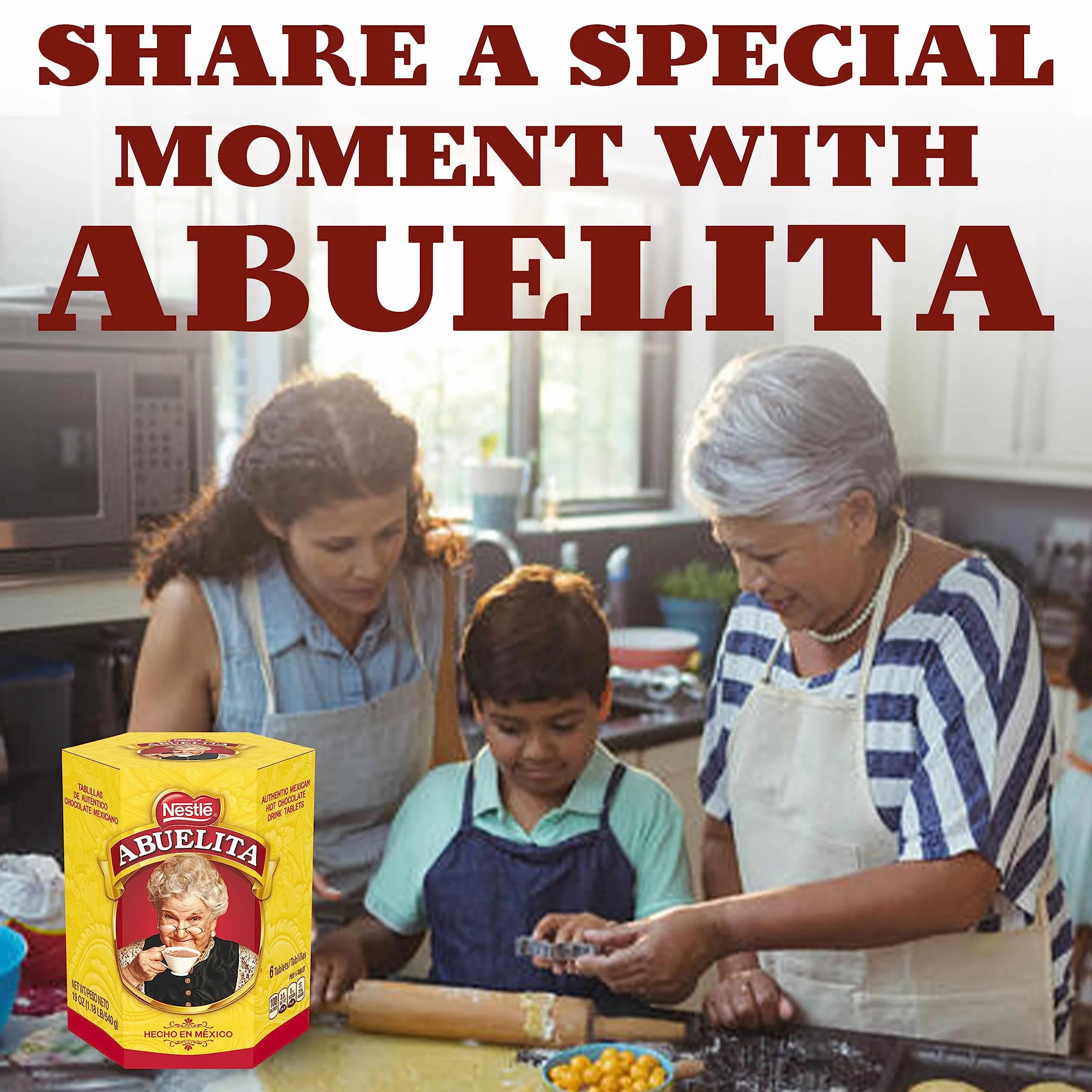 Nestle Abuelita Mexican Chocolate Drink Mix, 19 oz Package, 6 Tabs