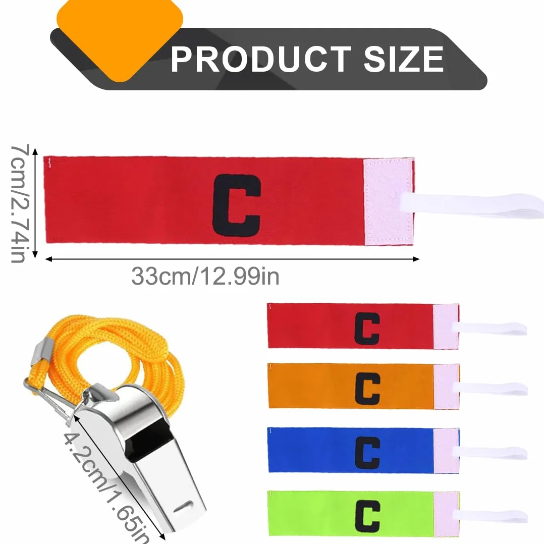 Pulseras de capitán elástico ajustable unisex 4 piezas para rugby fútbol hockey