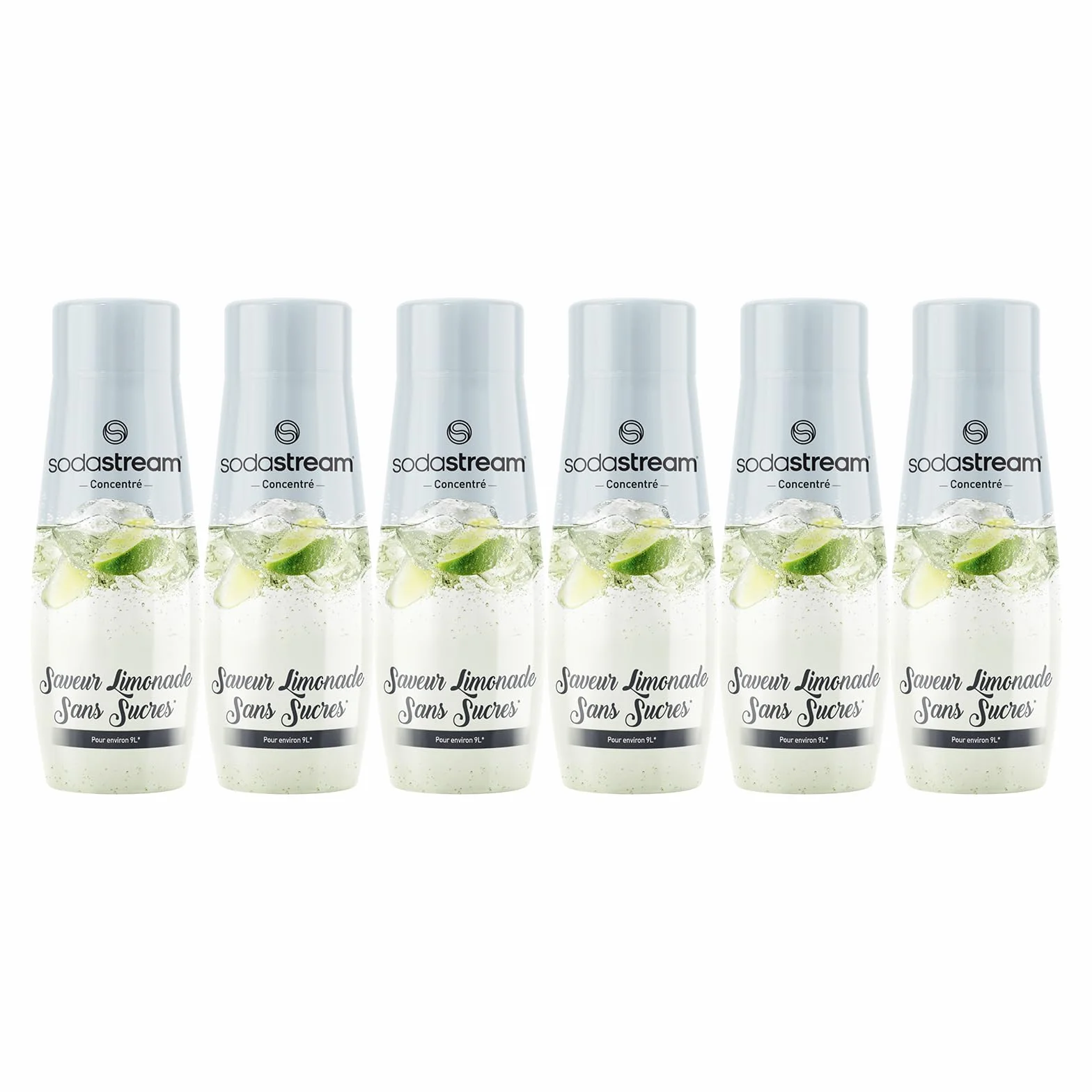 Concentrés SODASTREAM - Lot de 6 concentrés Limonade sans sucres - Jusqu'a 54L de boissons - 440 ml