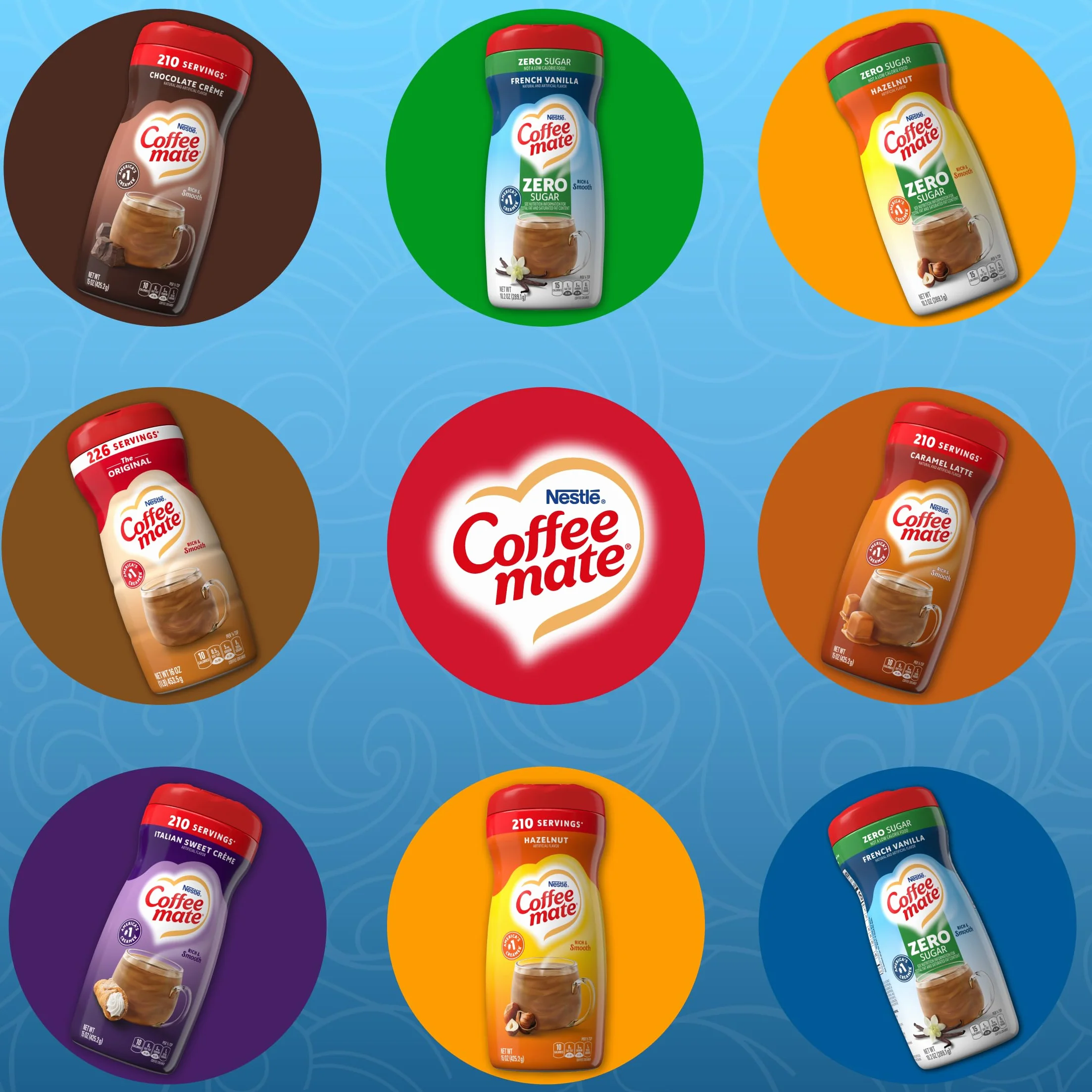 Coffee-mate French Vanilla, Sugar-Free Powdered Coffee Creamer, 10.2-Ounce Units (Pack of 6)