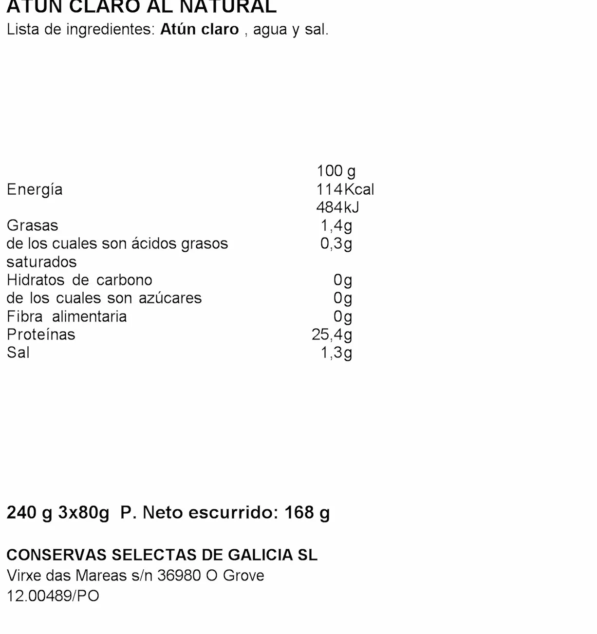 Isabel Atún Claro al Natural 3 x 80 g Pack 5