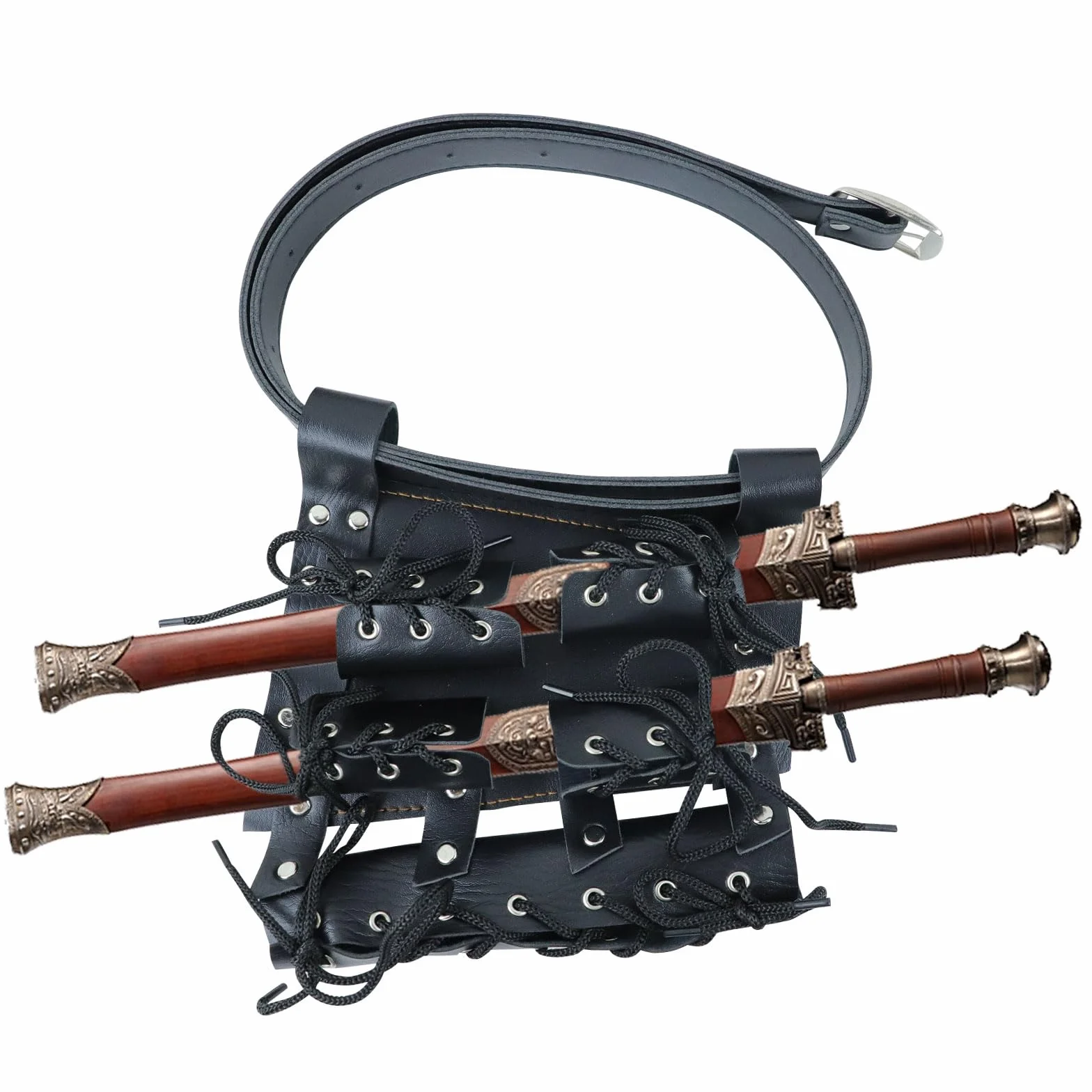 Cinturón de espada medieval retro para sable, katana, daga, accesorio de cosplay