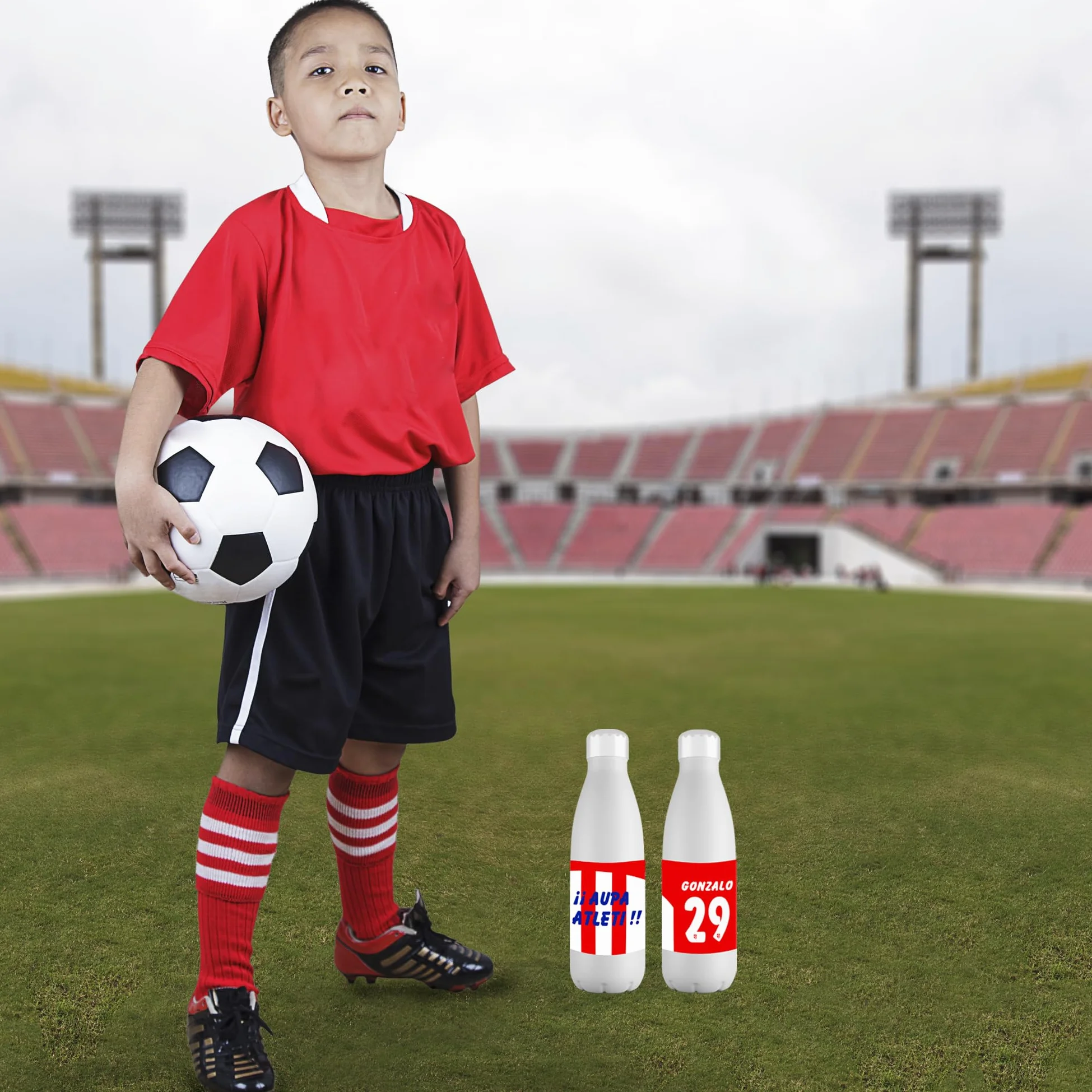 Botella Personalizada del Atletico Madrid de Acero Inoxidable 700 ml