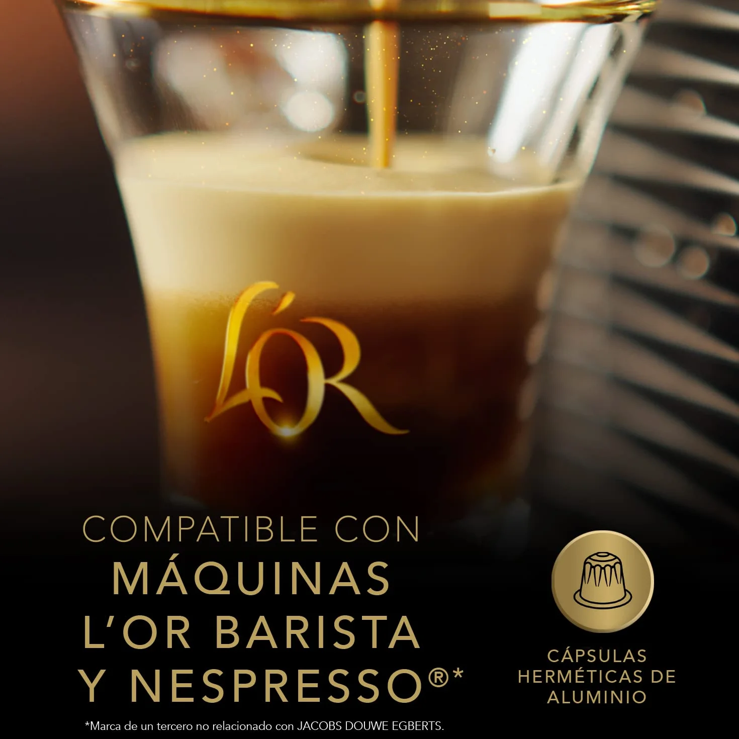 L'OR Espresso Cápsulas de Café Ristretto Decaffeinato | Intensidad 9 | 100 Cápsulas Compatibles Nespresso (R)