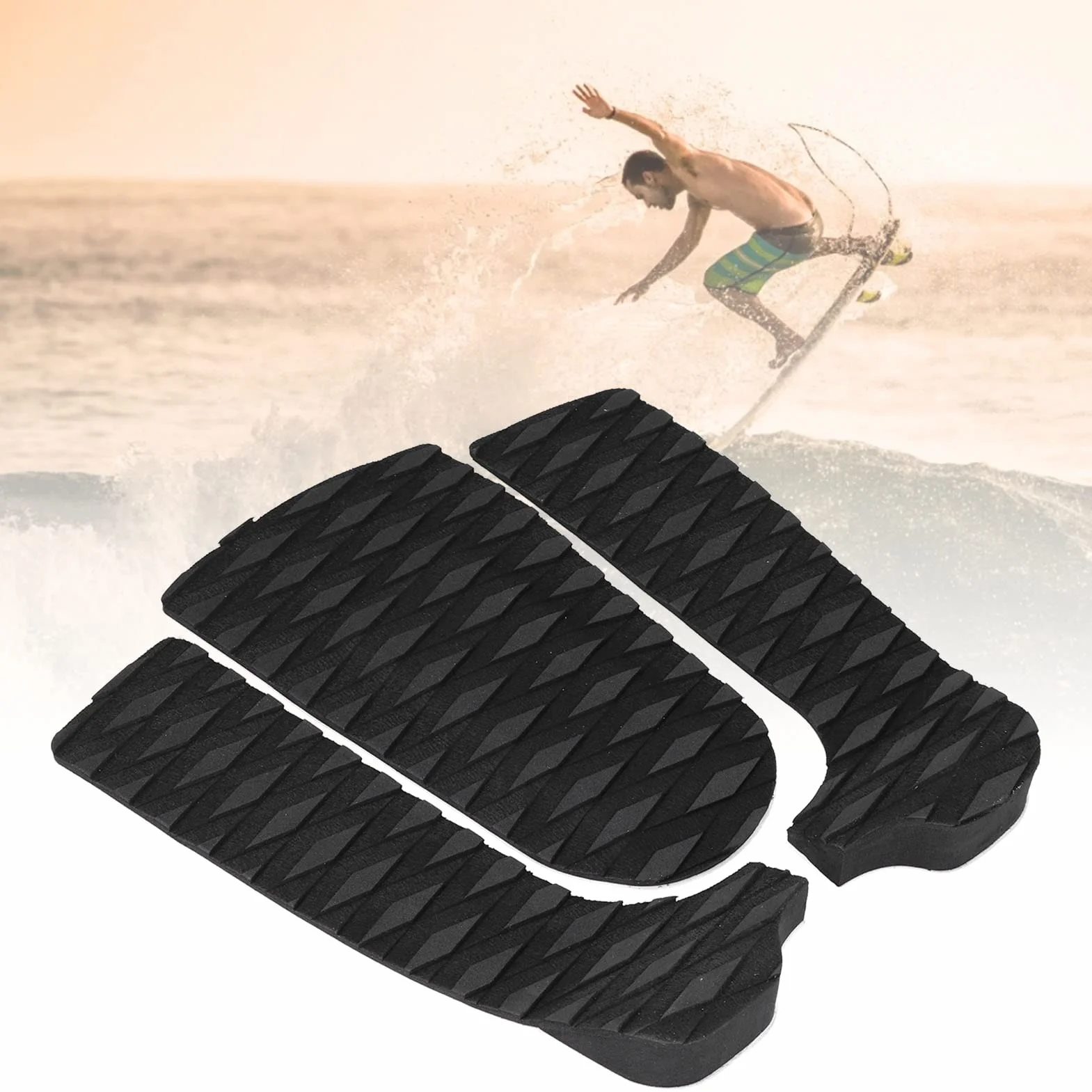 FECAMOS Stomp Pad Surfboard Traction Pad para Tabla de Surf Protectora Decorativa
