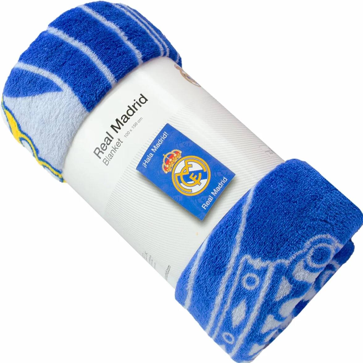 Manta Coralina Real Madrid 100×150 cm Oficial Tejido Suave