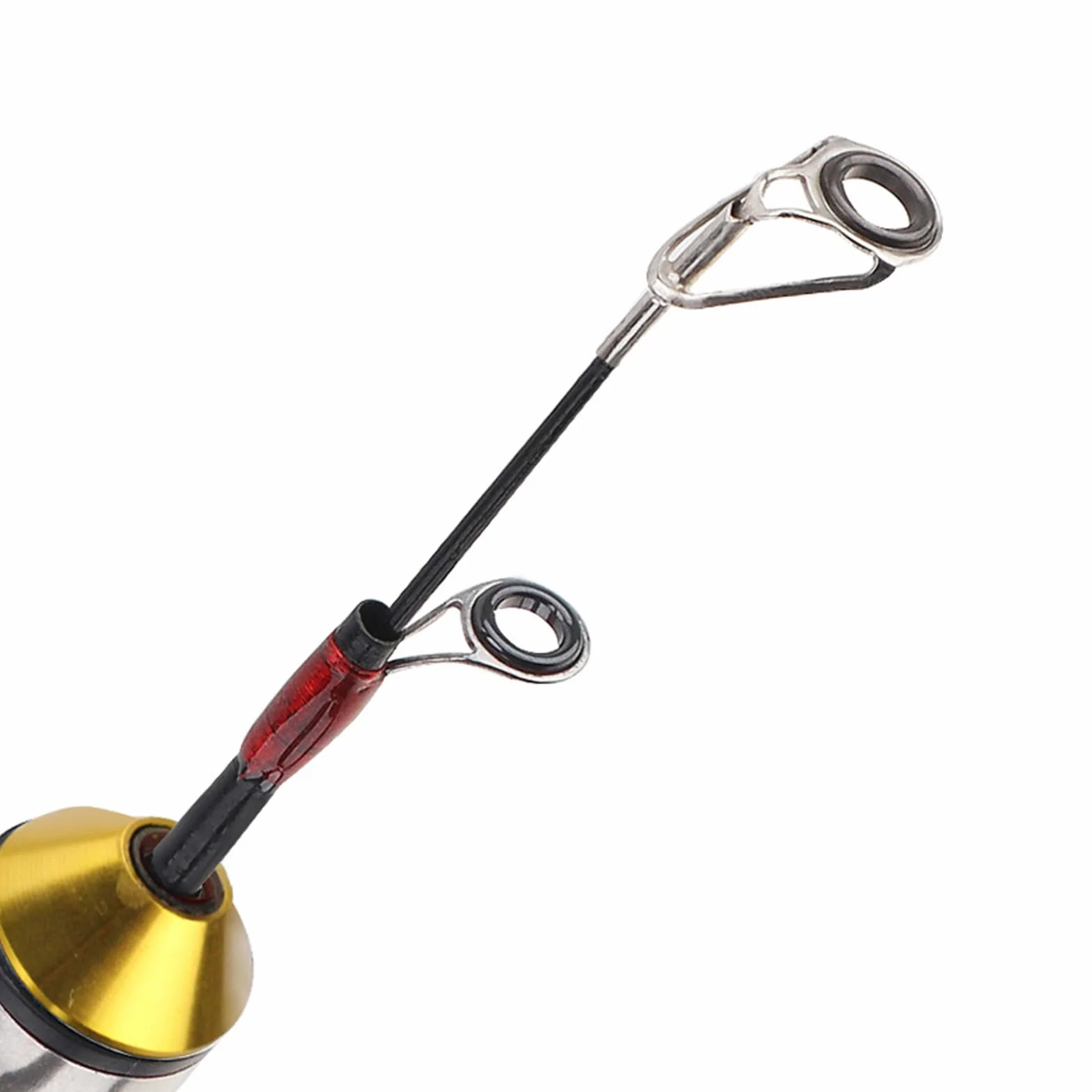Caña Telescópica de Lanzado 60 cm para Pesca en Hielo, Agua Salada y Dulce