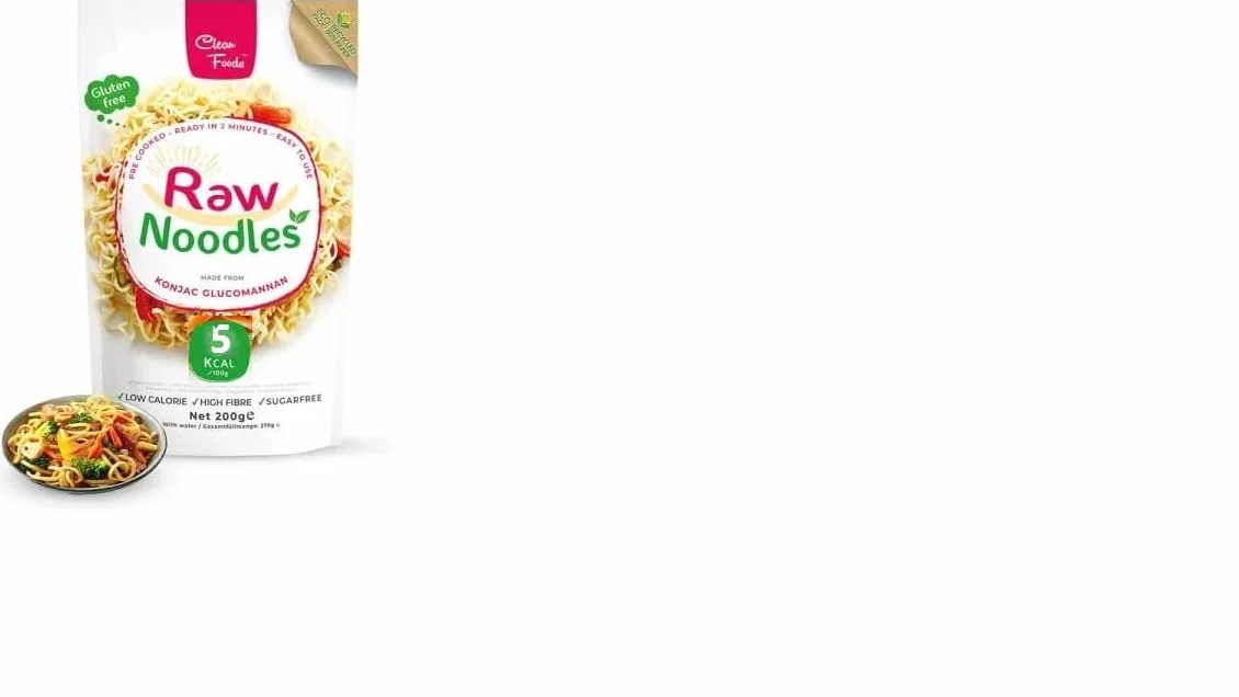 3 x CleanFoods 21 calorías fideos konjac secos I 75 g I glucomanano konjac shirataki I sin olor l vegano I sin gluten ni grasa I listo en 5 minutos