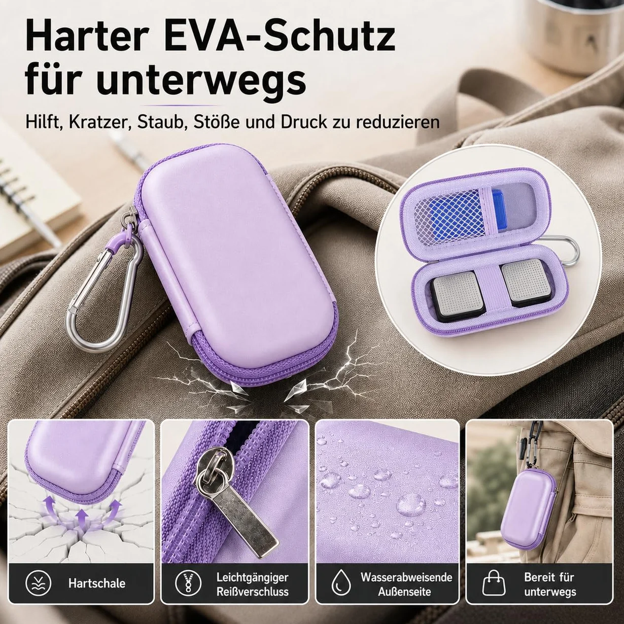 Funda para monitor de frecuencia cardíaca compatible con AliveCor KardiaMobile Personal EKG/6L, soporte de almacenamiento