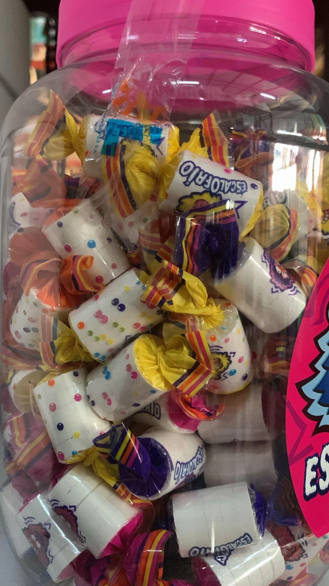 iChuches | Escalofríos Rollo Caramelo Envuelto – Tarro Reutilizable 150 Unidades | Golosinas Intensidad Extra