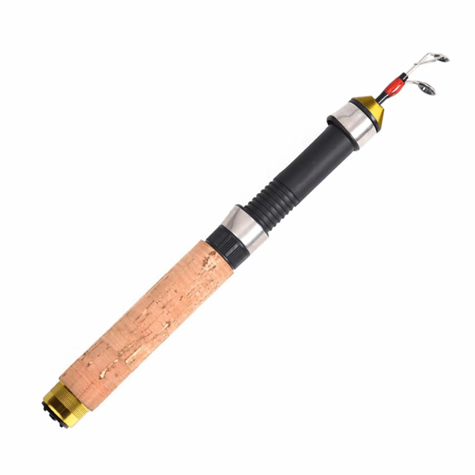 Caña Telescópica de Lanzado 60 cm para Pesca en Hielo, Agua Salada y Dulce