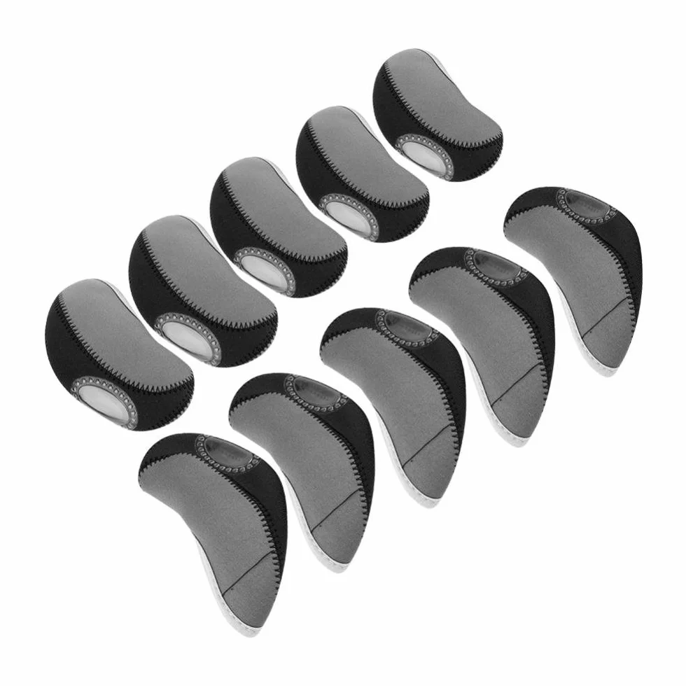 Fundas Protectoras de Golf de Neopreno Impermeables, Juego de 10, Negro Rojo Verde