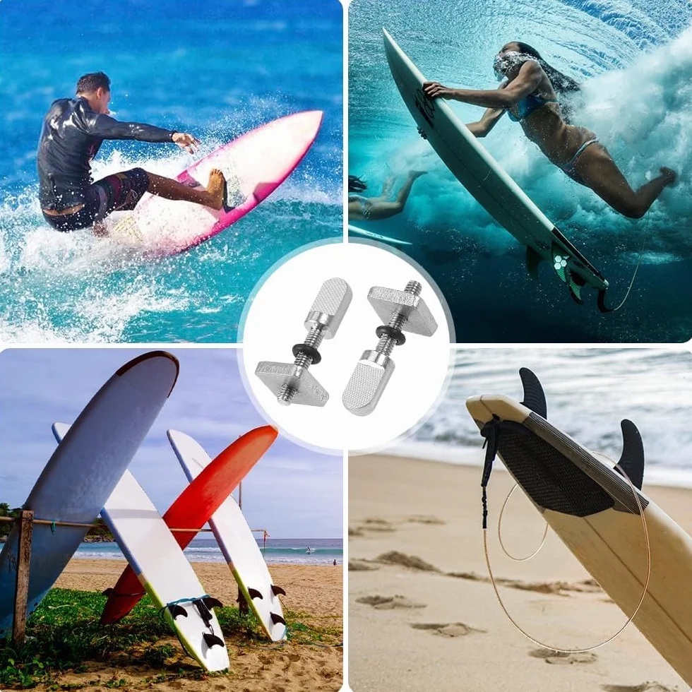 Tornillo de Tabla de Surf, 8PCS Acero Inoxidable para Aleta de Paddle Surf, Longboard