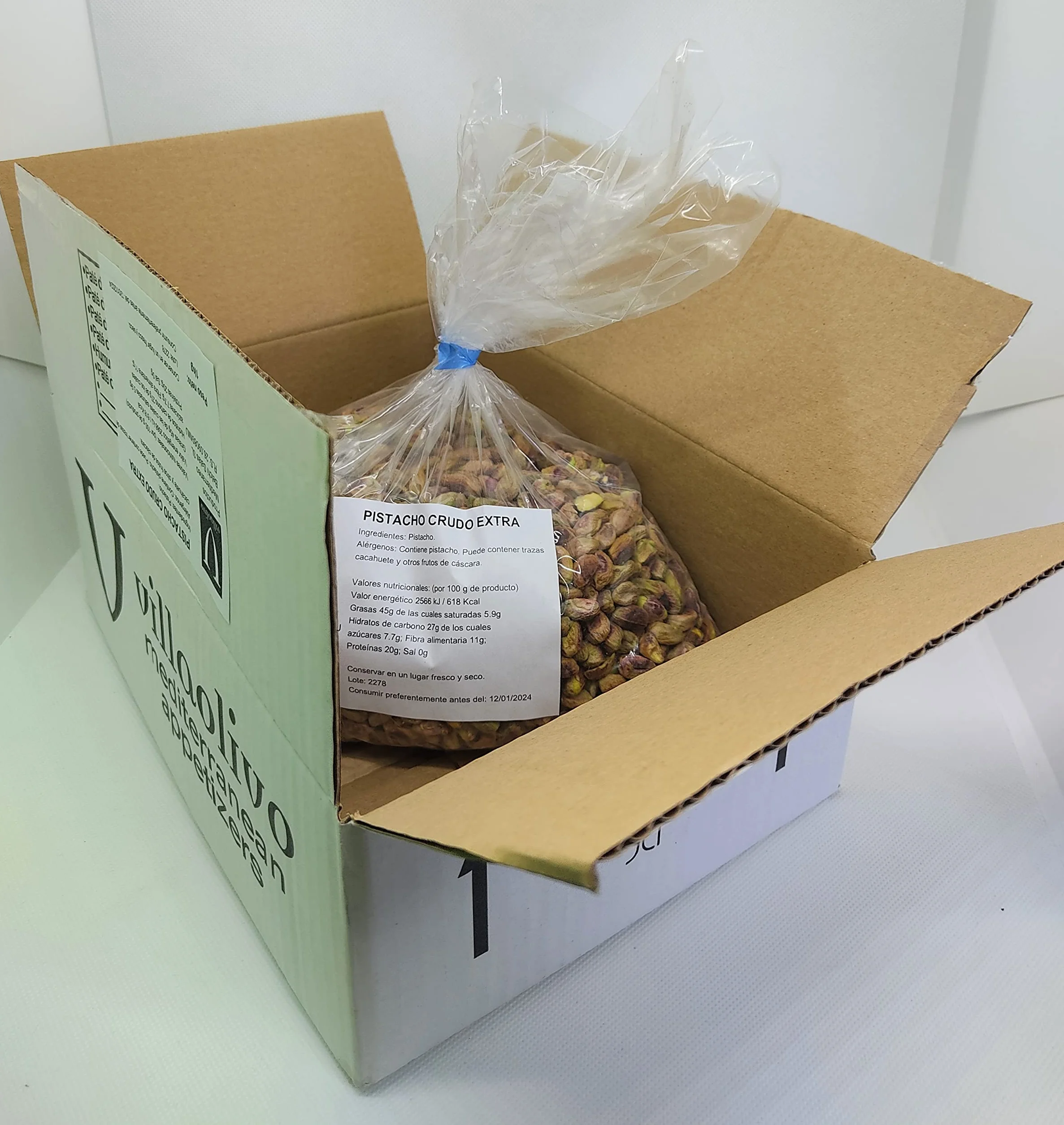 Villaolivo - Pistacho Mondado Crudo 1kg | Frutos Secos Selectos para Recetas y Aperitivos