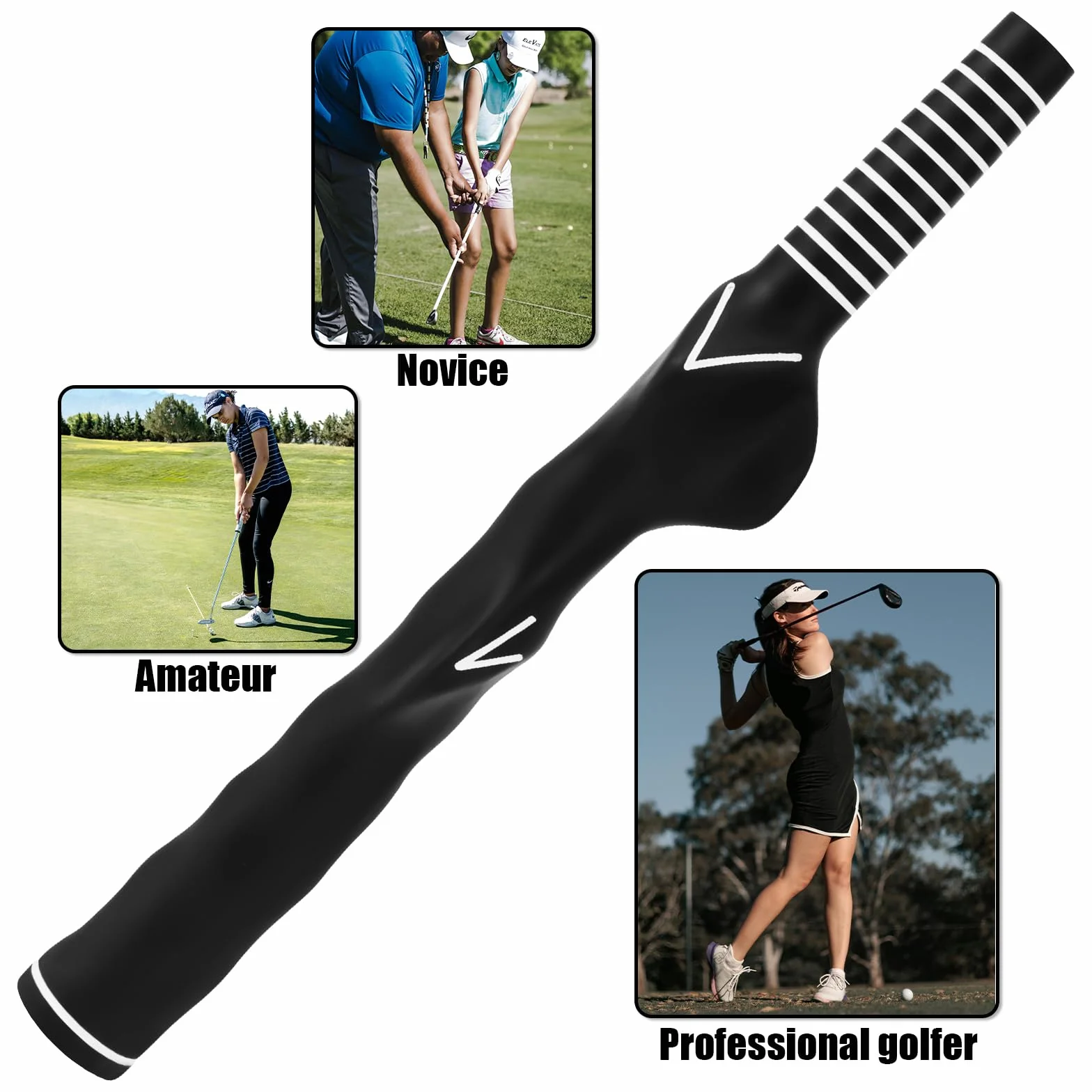 Entrenador de Agarre de Golf para Zurdos, Empuñadura Antideslizante Accesorios de Práctica