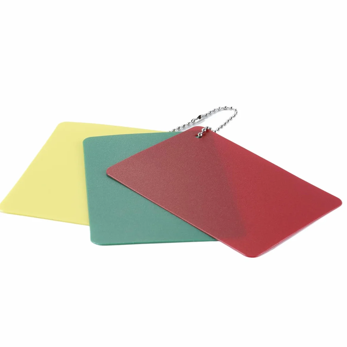 Ausi Juego de 2 tarjetas de árbitro de fútbol verde roja amarilla