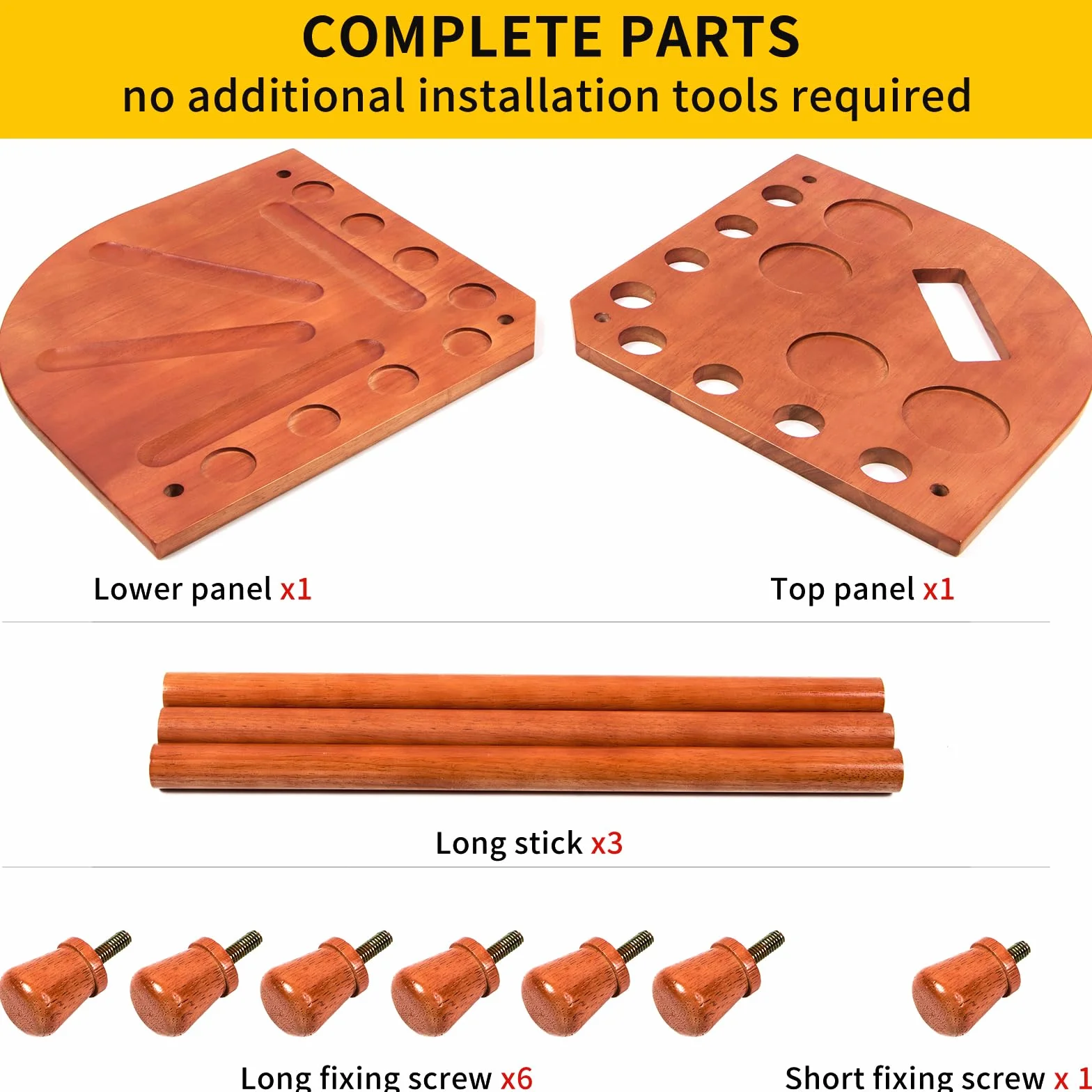 AKLOT Soporte para Tacos de Billar, Capacidad para 8 Palos y Juego Completo de Bolas de Piscina