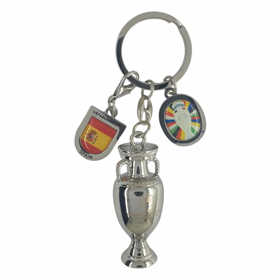 Llavero Trofeo Eurocopa 2024 45mm Zamak España Campeón Coleccionable Oficial